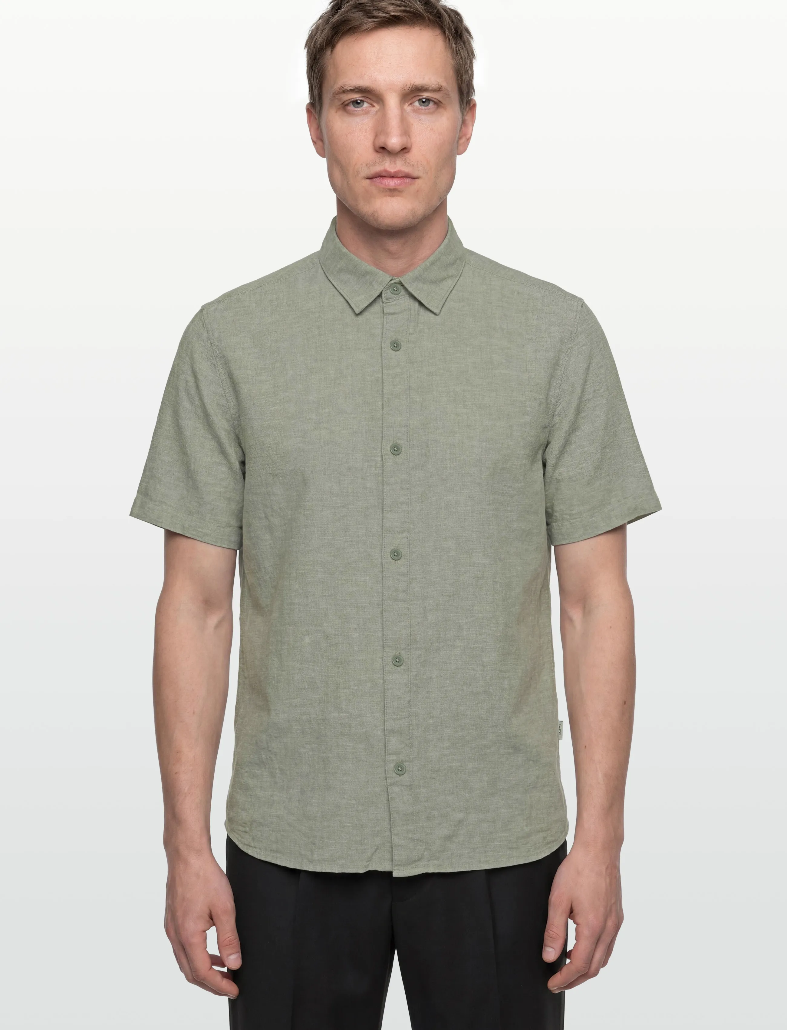 INDICODE - INLeoni ss shirt - hørskjorter - sea spray - 3