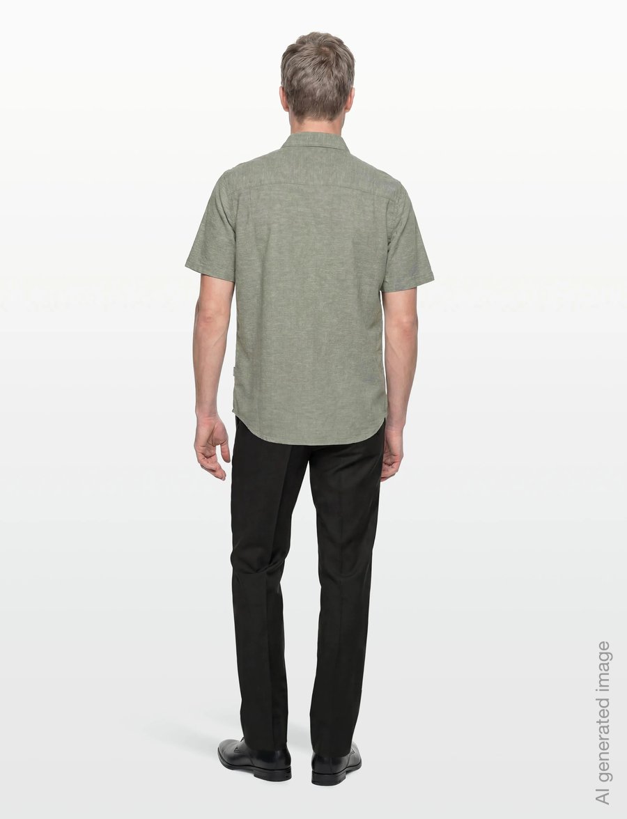 INDICODE - INLeoni ss shirt - hørskjorter - sea spray - 4