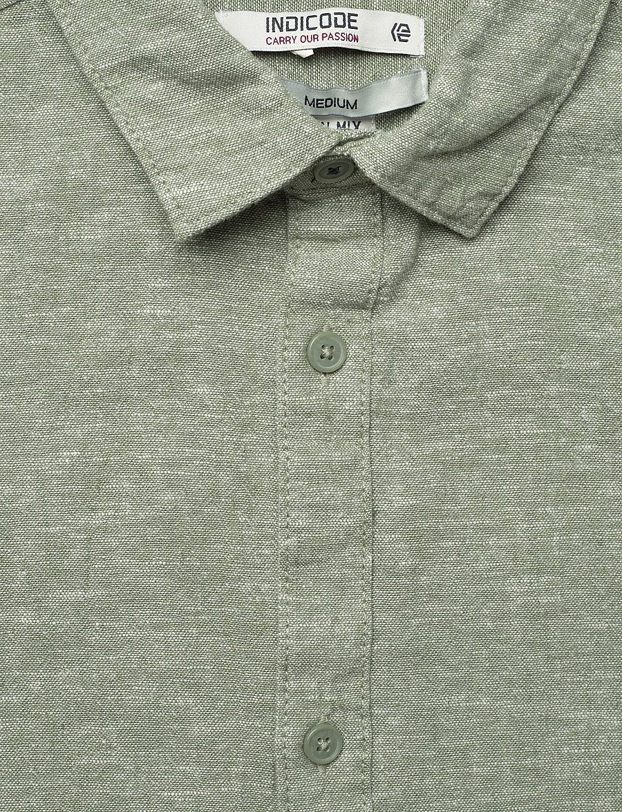 INDICODE - INLeoni ss shirt - hørskjorter - sea spray - 5