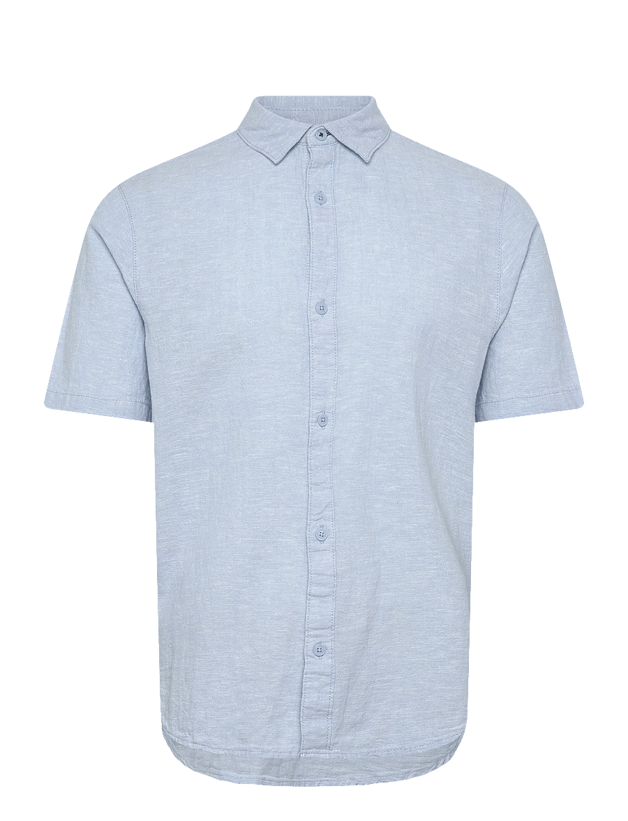 INDICODE - INLeoni ss shirt - hørskjorter - sky way - 1