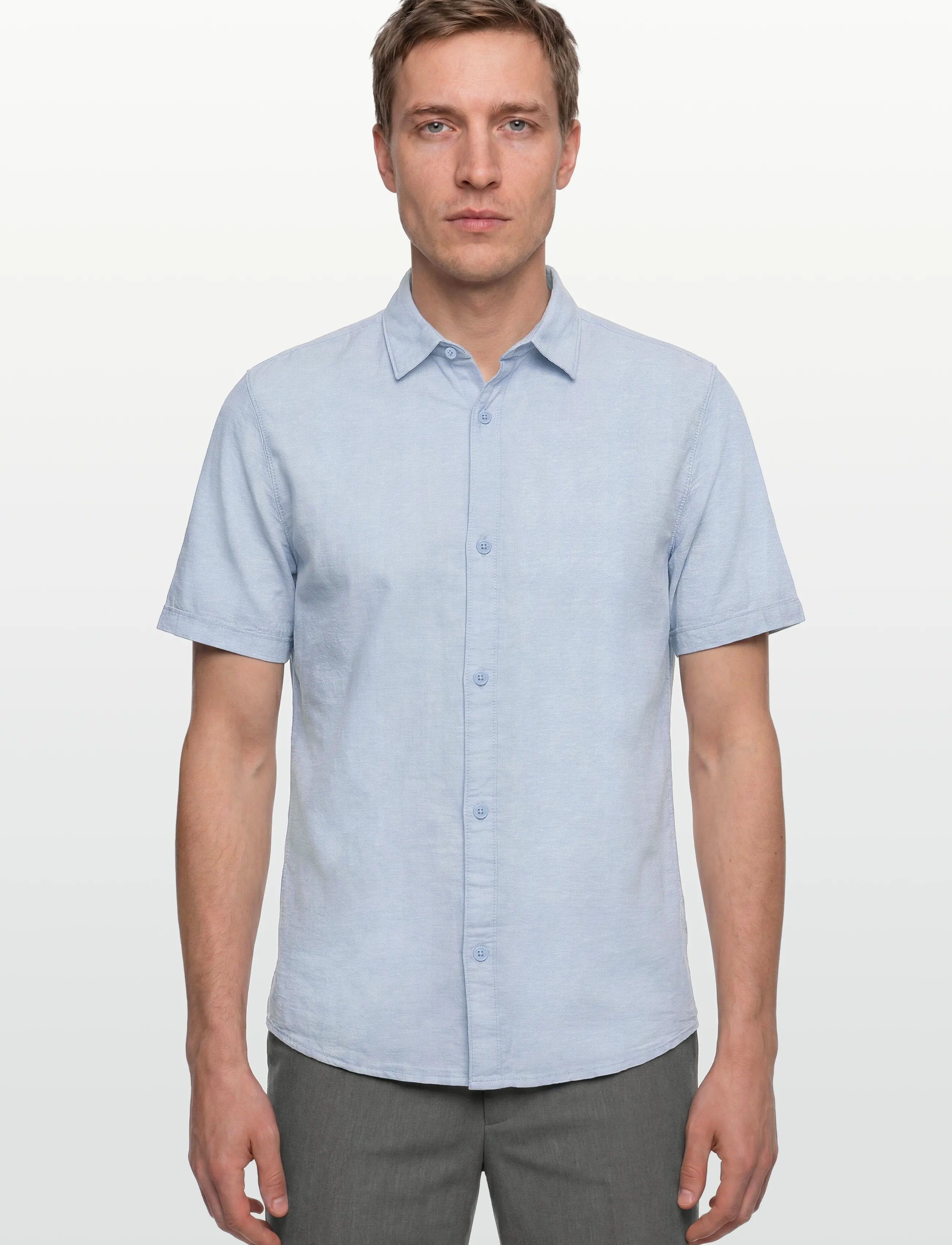INDICODE - INLeoni ss shirt - linen shirts - sky way - 3