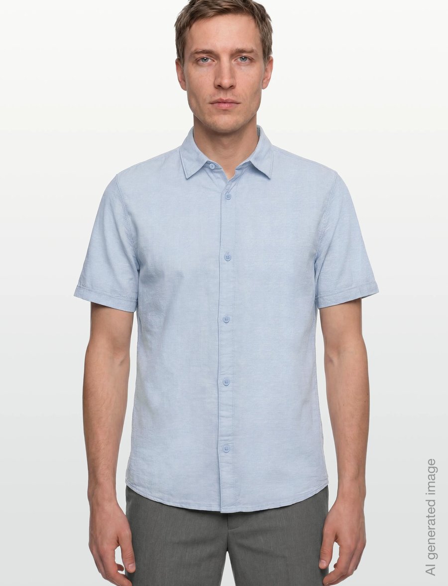 INDICODE - INLeoni ss shirt - hørskjorter - sky way - 3