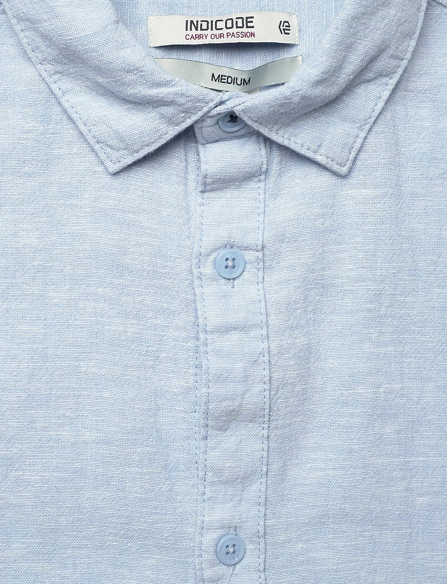 INDICODE - INLeoni ss shirt - hørskjorter - sky way - 5