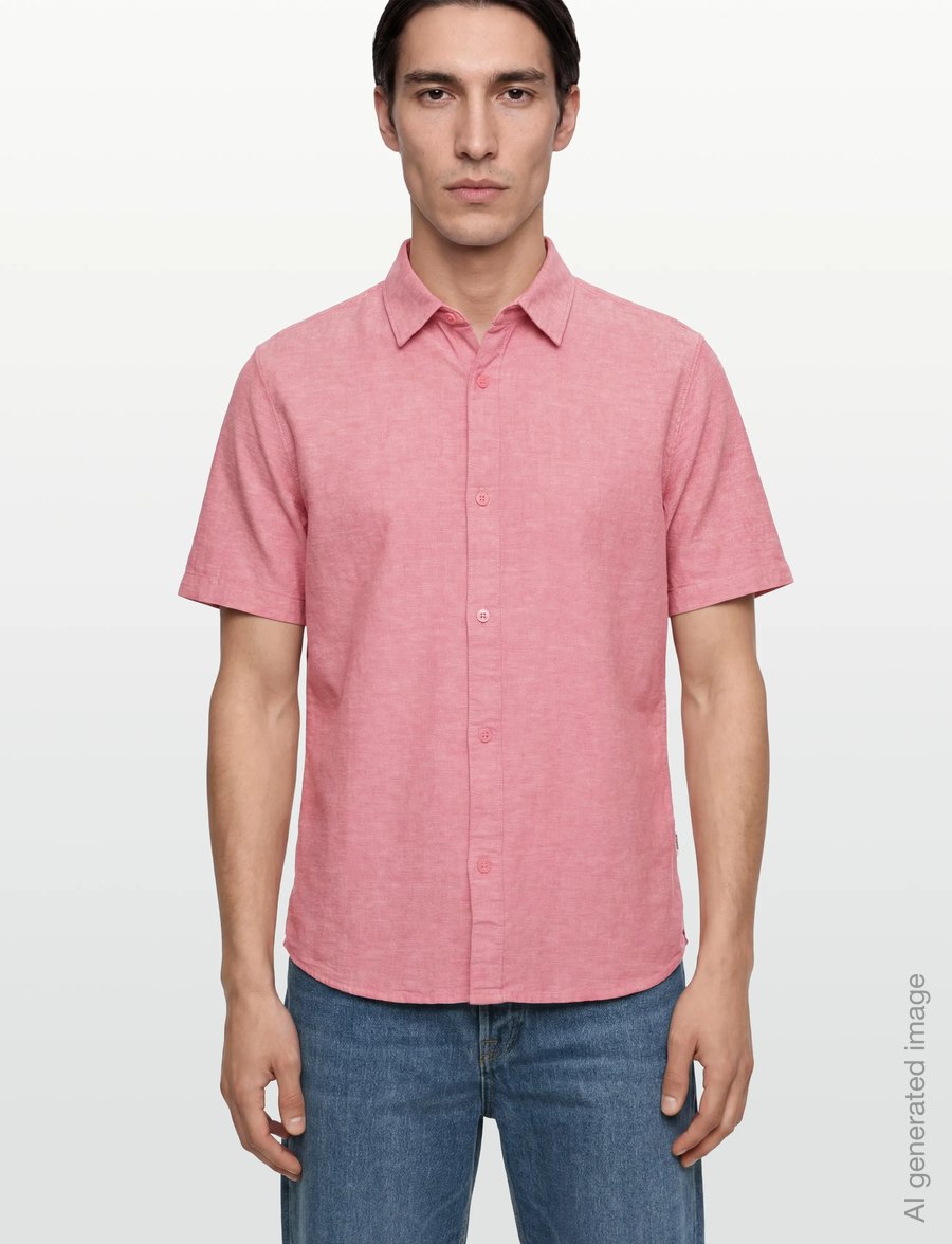INDICODE - INLeoni ss shirt - leinenhemden - wild rose - 3