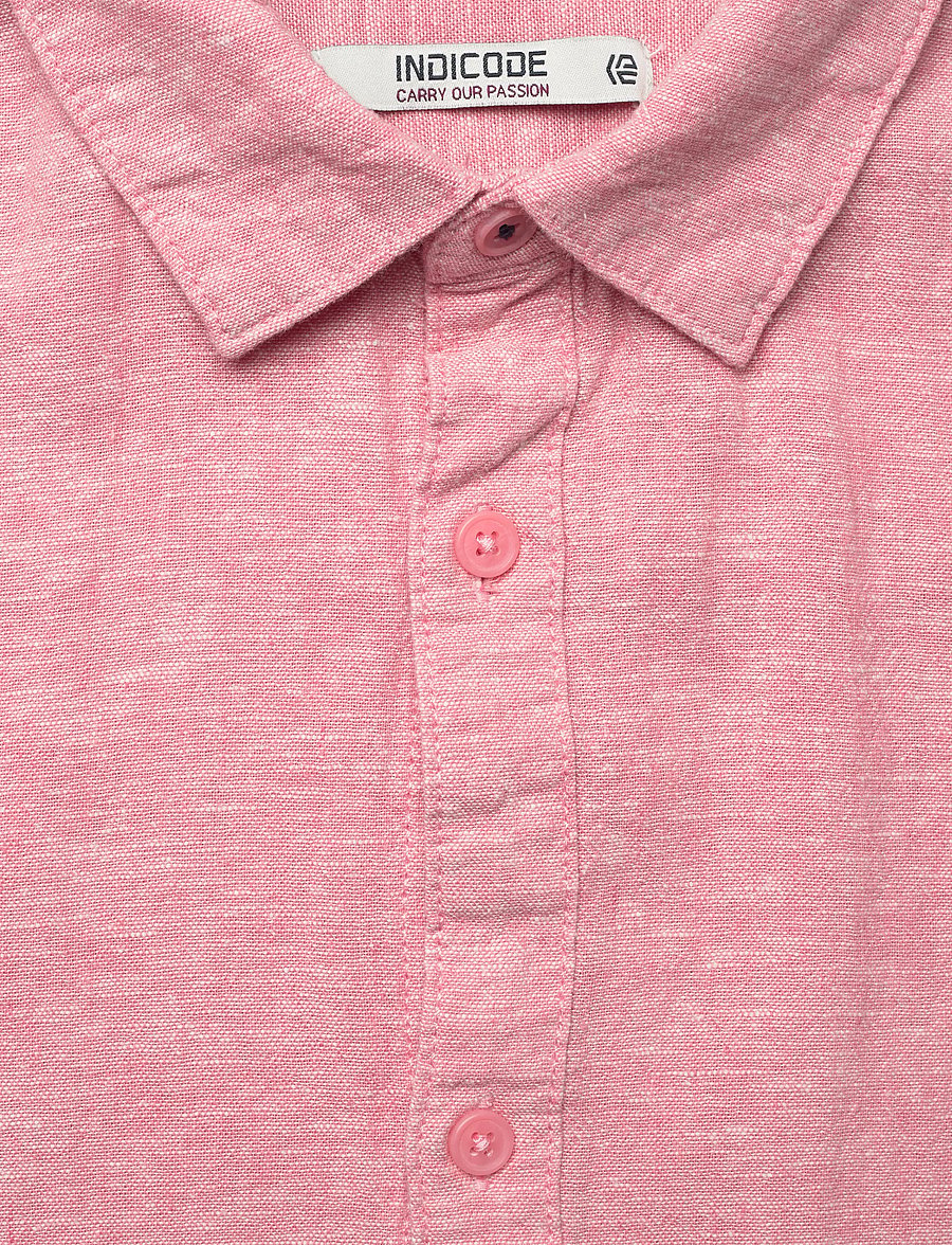 INDICODE - INLeoni ss shirt - leinenhemden - wild rose - 5