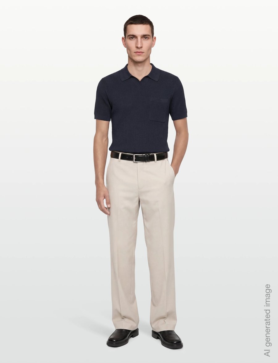 INDICODE - INHarlo - langärmlige strick-polohemden - navy - 0