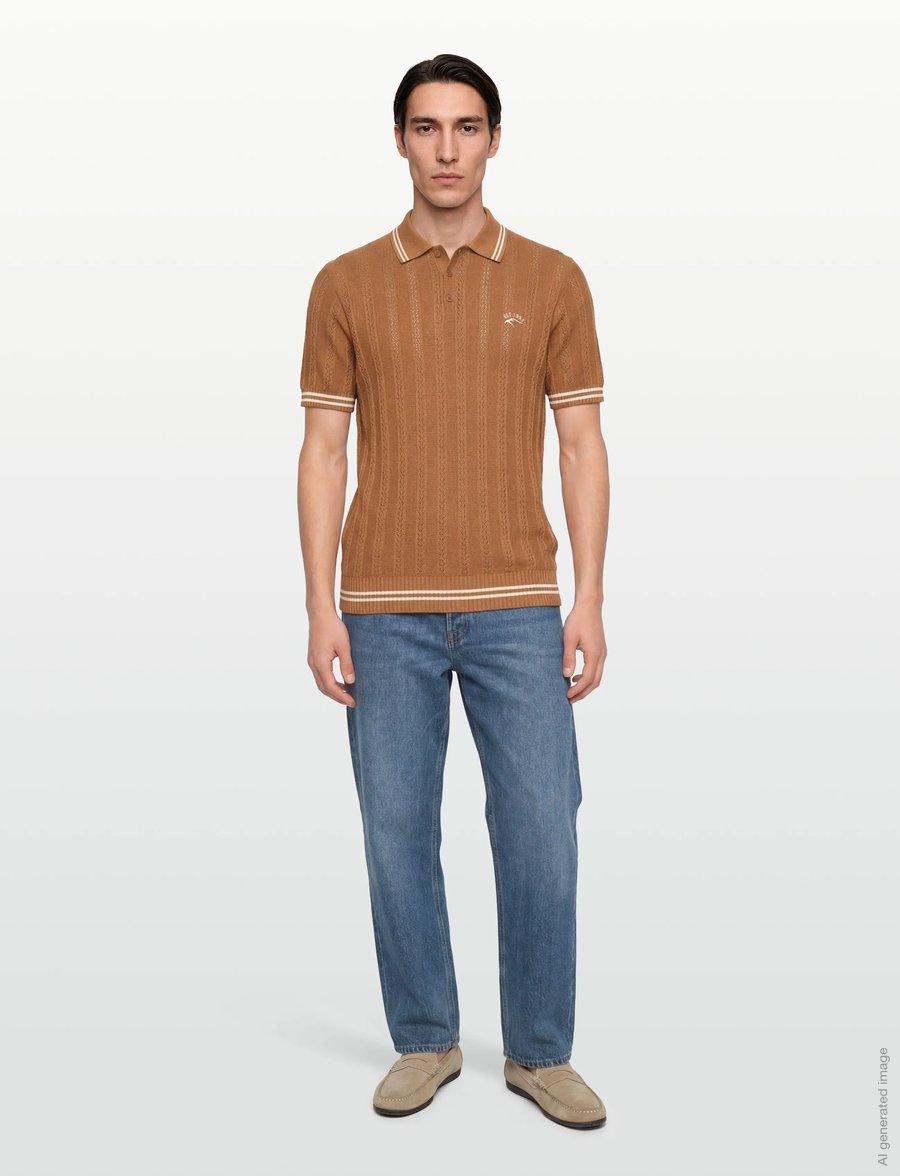 INDICODE - INLunn - gestrickte polohemden - camel - 0