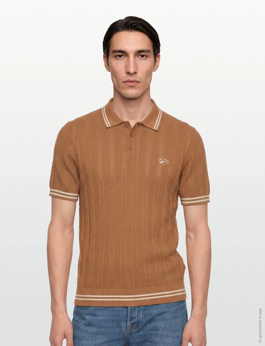 INDICODE - INLunn - gestrickte polohemden - camel - 3