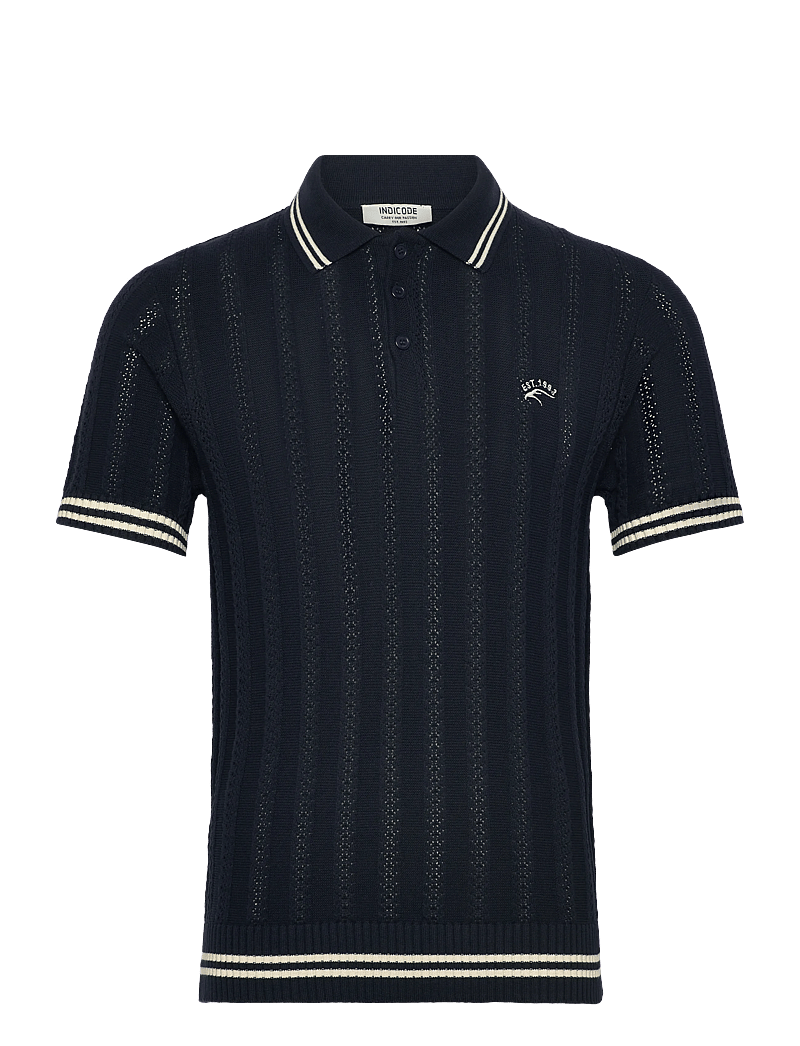 INDICODE - INLunn - gestrickte polohemden - sky captain - 0