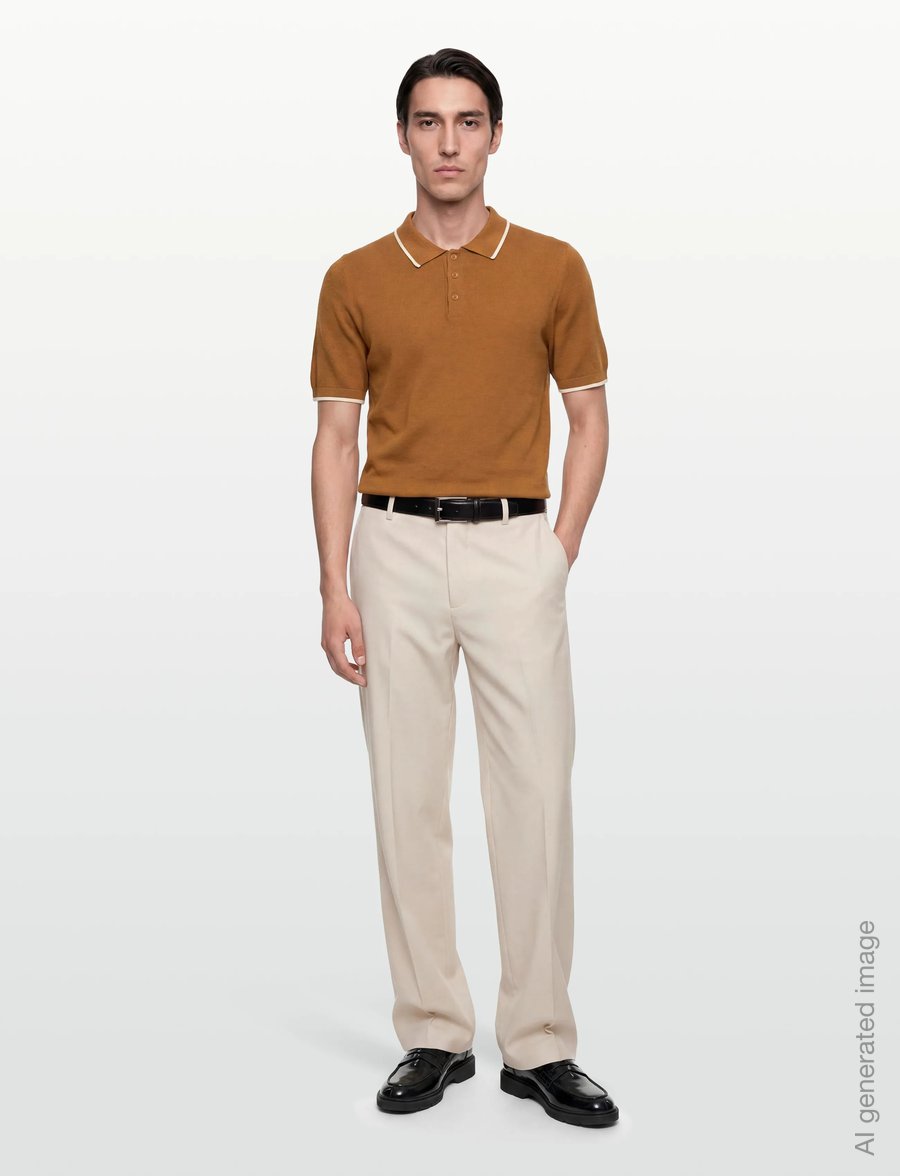 INDICODE - INNomi Polo - knitted polos - camel - 0