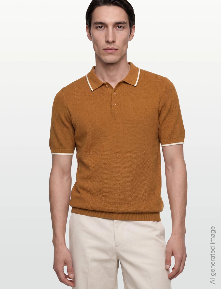 INDICODE - INNomi Polo - knitted polos - camel - 3