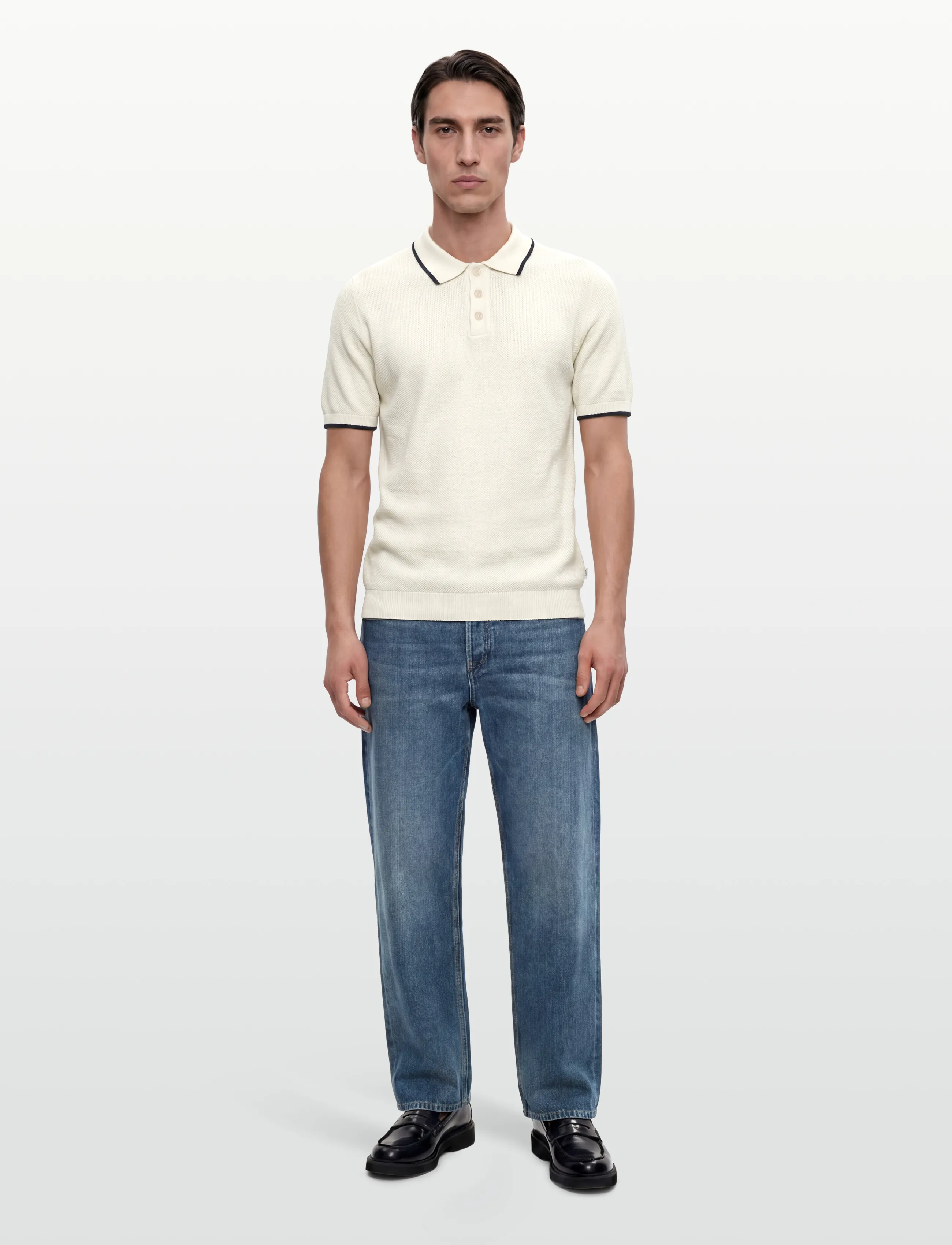 INDICODE - INNomi Polo - knitted polos - vanilla ice - 0