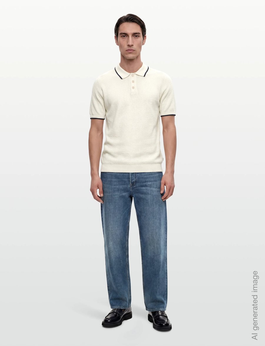 INDICODE - INNomi Polo - knitted polos - vanilla ice - 0