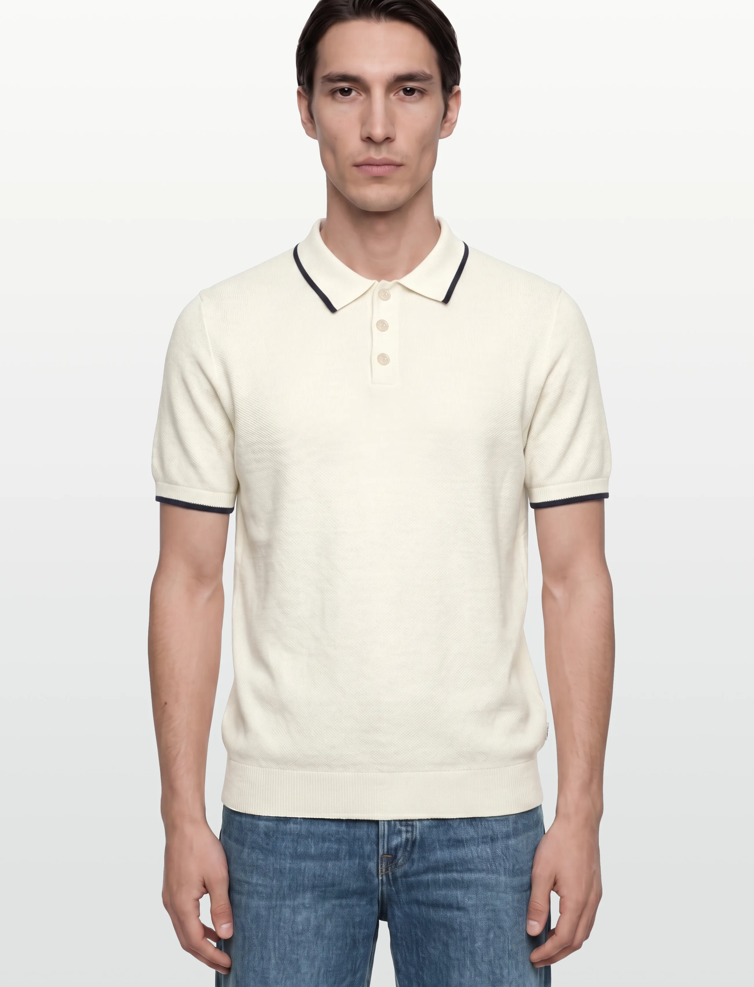 INDICODE - INNomi Polo - knitted polos - vanilla ice - 3