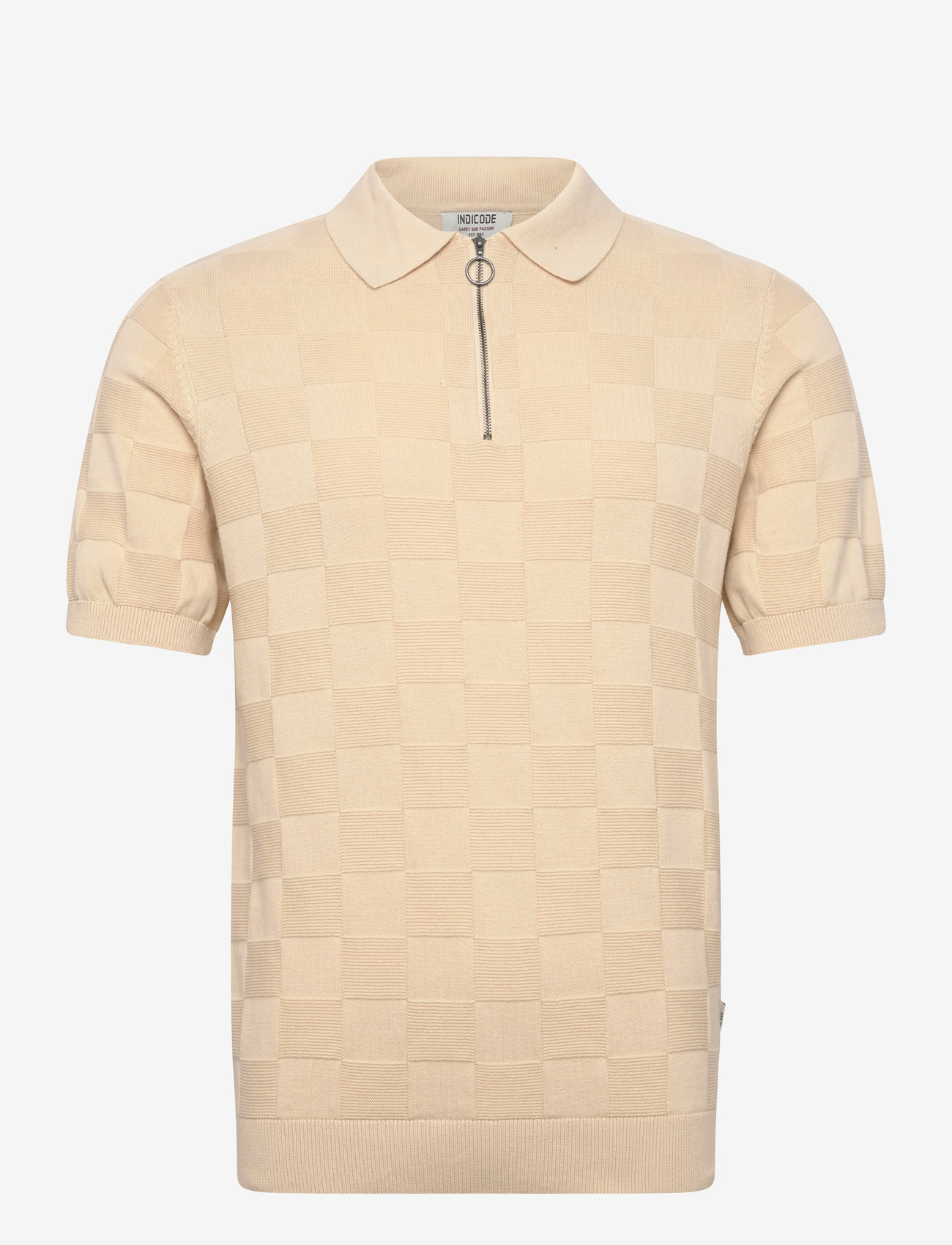 INDICODE - INFrans polo - gestrickte polohemden - fog - 0