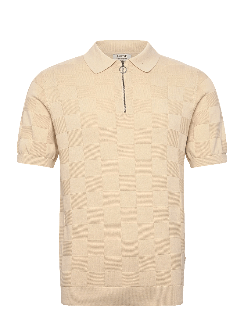 INDICODE - INFrans polo - gestrickte polohemden - fog - 0