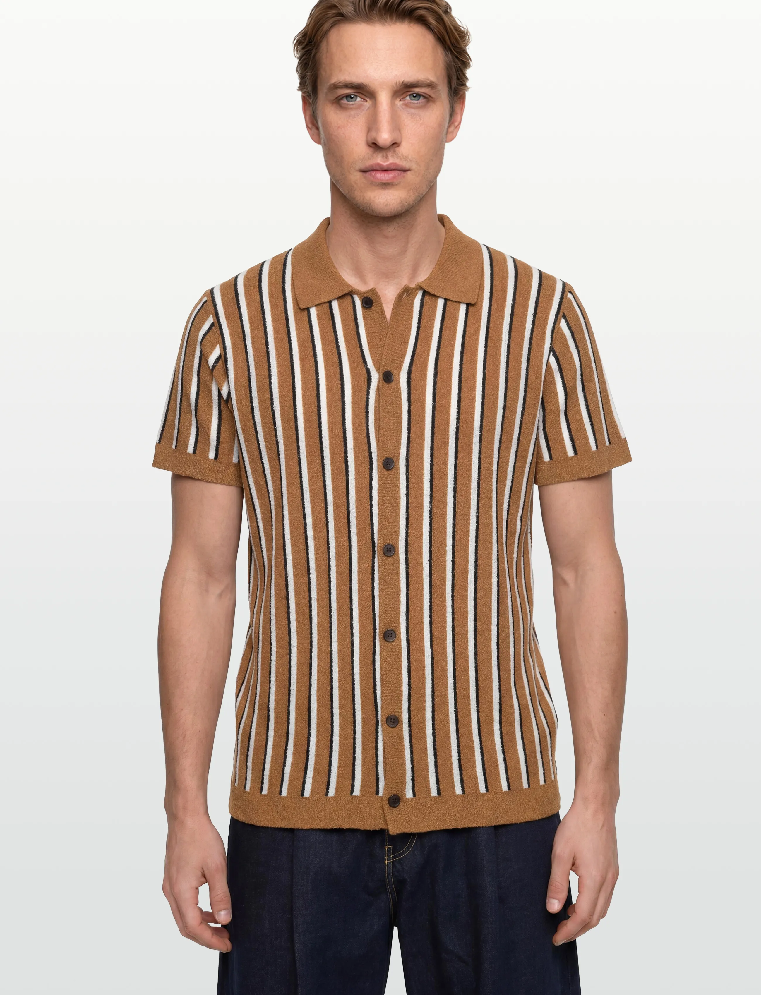 INDICODE - INKazemi - kortärmade pikéer - camel - 3