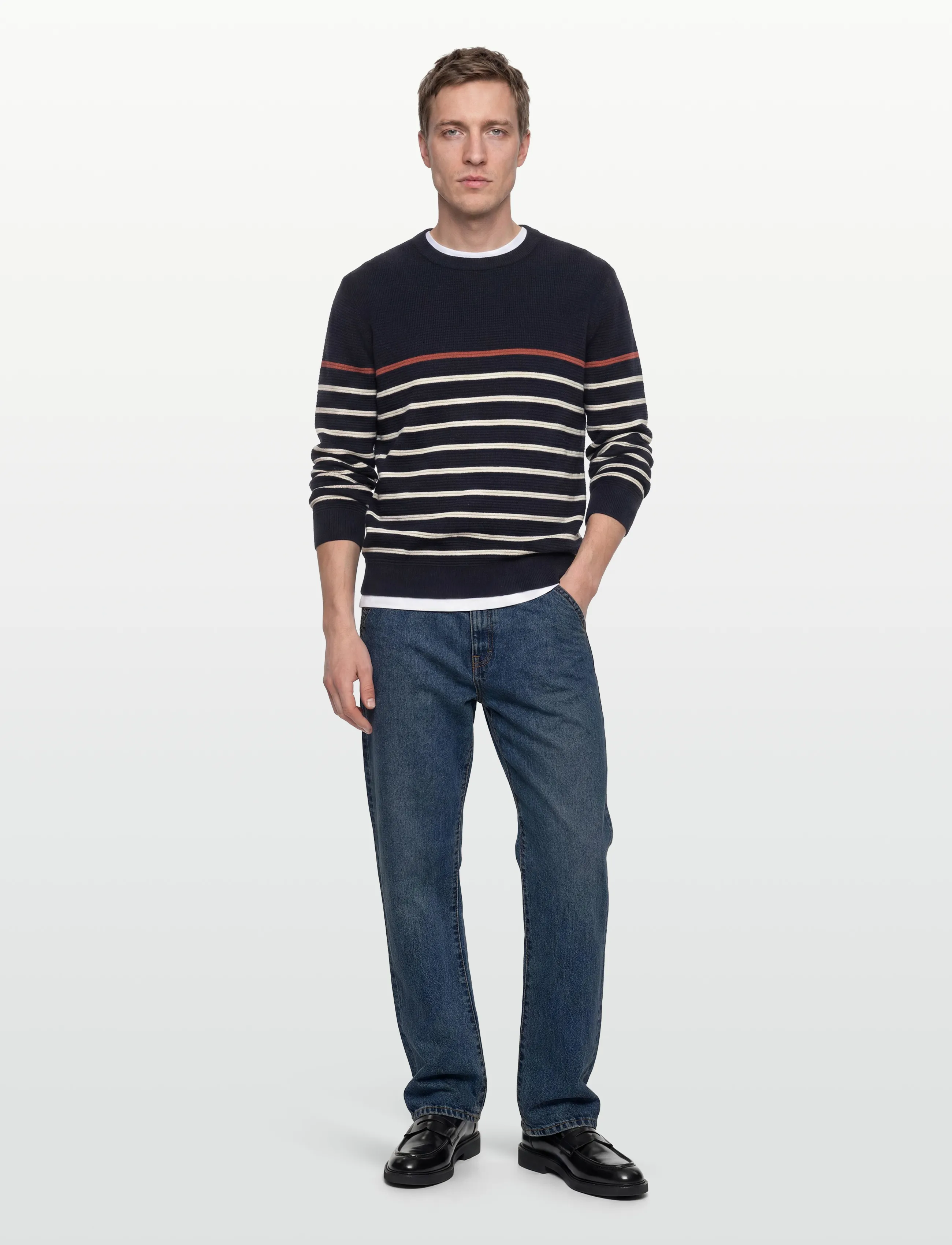 INDICODE Inmars, XXL, Knitwear, Marineblau - Round Necks, Männerswear