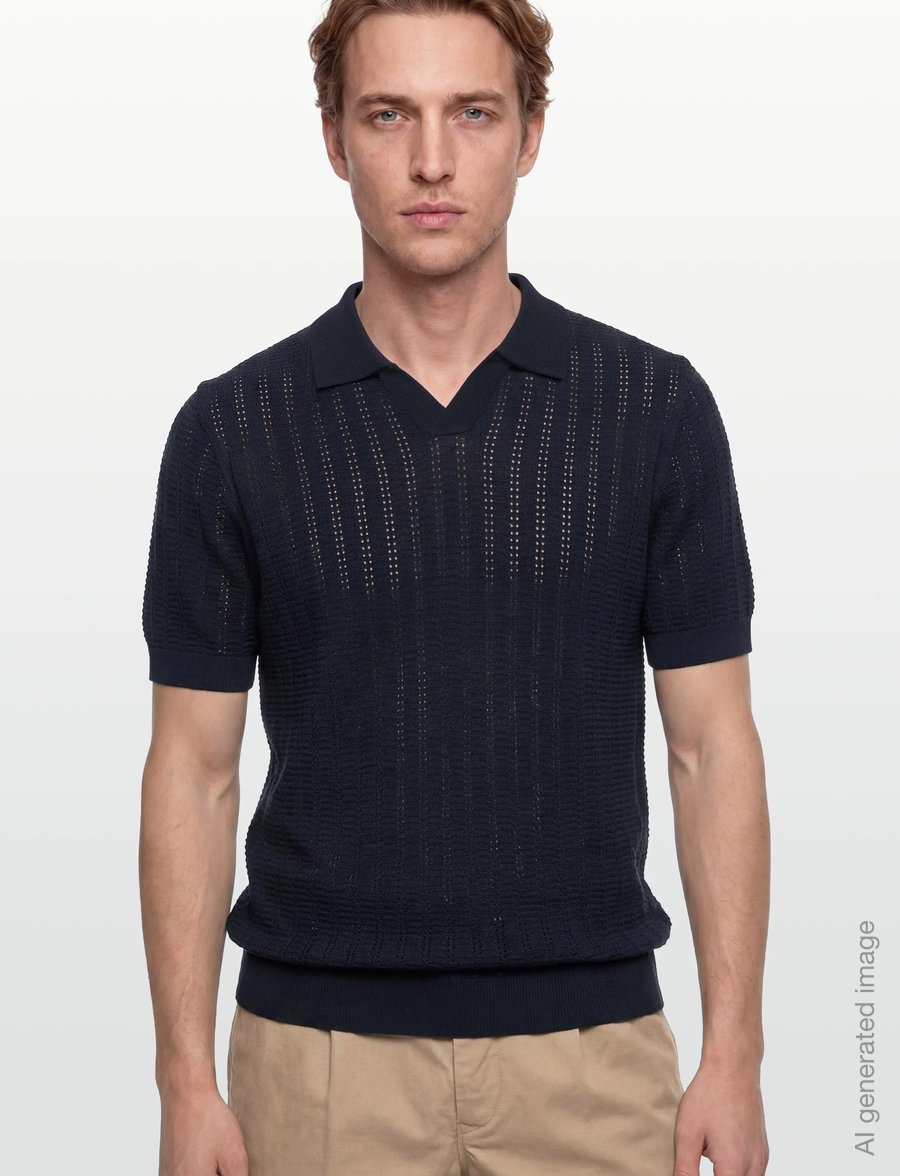 INDICODE - INCyto - knitted polos - sky captain - 3