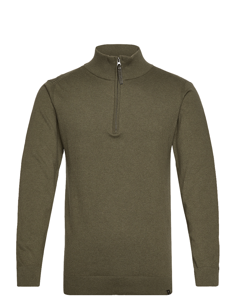 INDICODE - INAncona - pullover mit halbem reißverschluss - army mix - 0