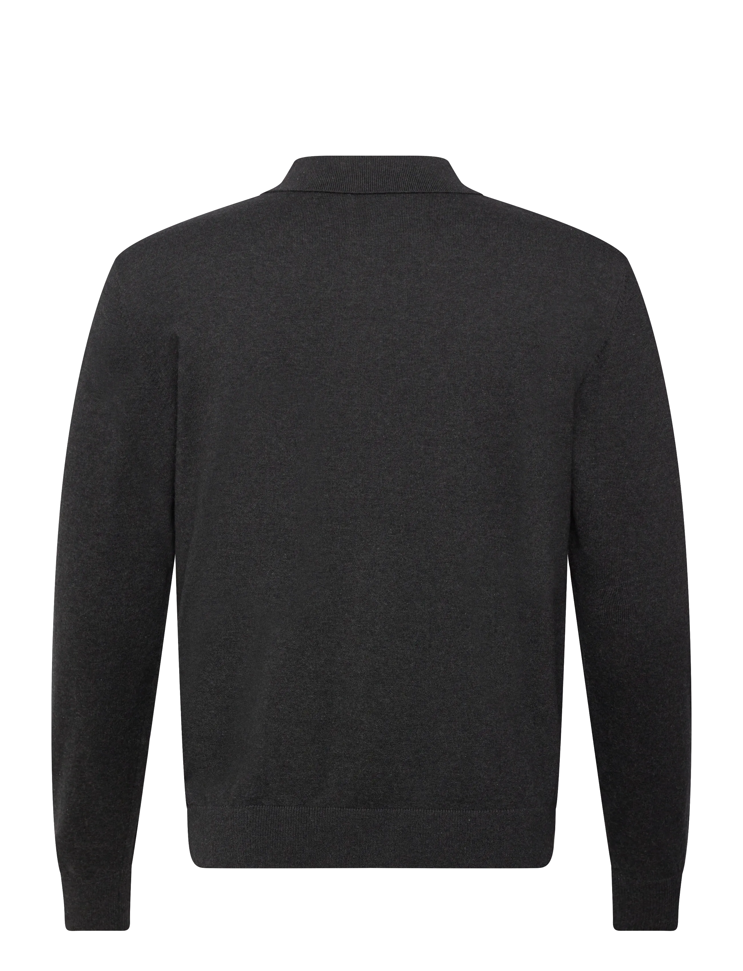 INDICODE - INZander - adīti polo krekli ar garām piedurknēm - charcoal mix - 1