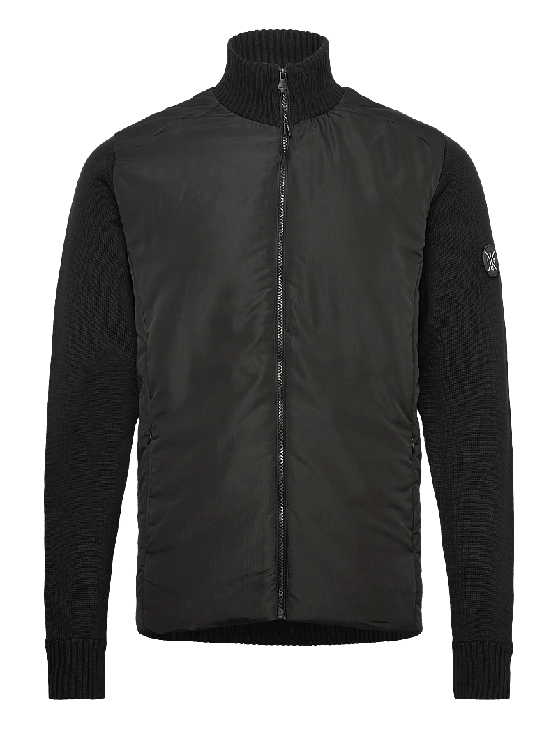 INDICODE - INTwix - pullover mit durchgehendem reißverschluss - black - 0