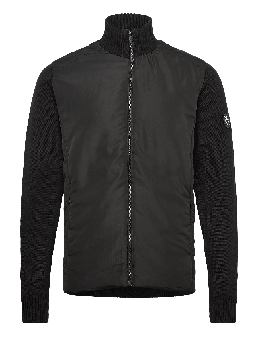 INDICODE - INTwix - pullover mit durchgehendem reißverschluss - black - 0