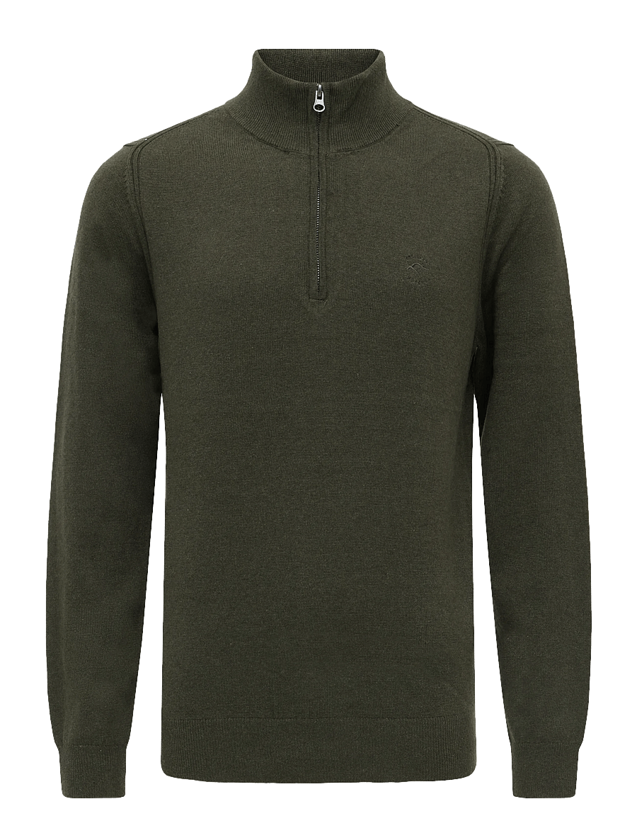 INDICODE - INPromille - pullover mit halbem reißverschluss - forest - 0