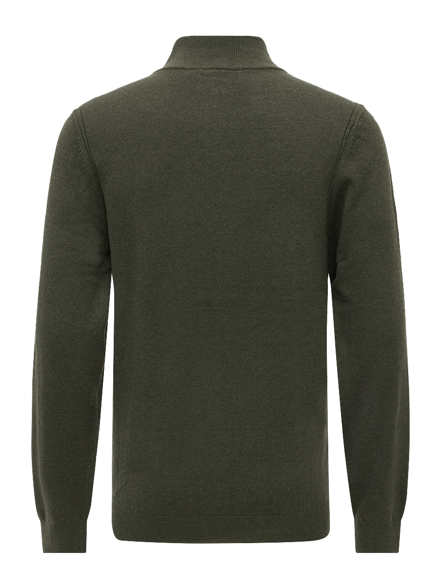 INDICODE - INPromille - pullover mit halbem reißverschluss - forest - 1