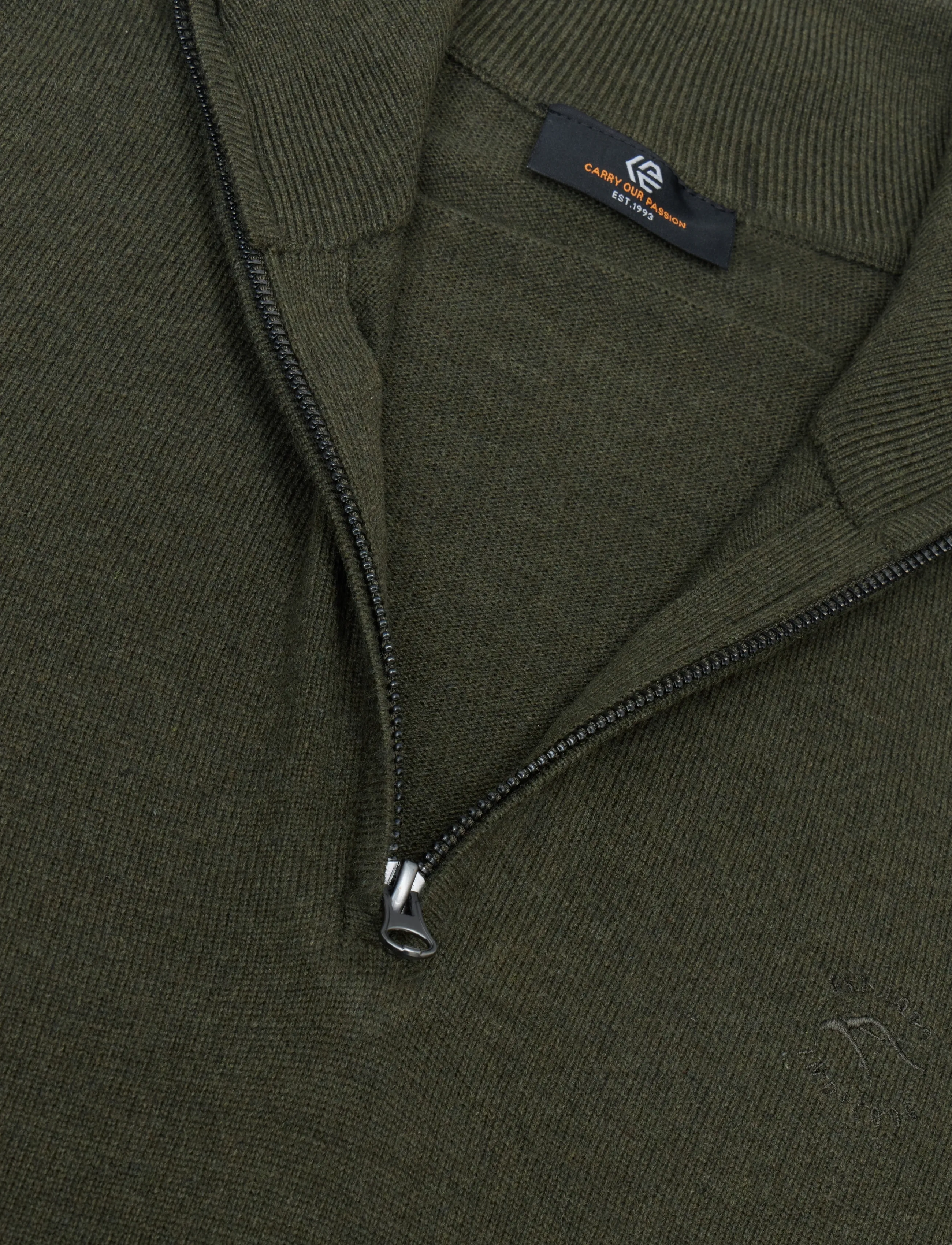 INDICODE - INPromille - pullover mit halbem reißverschluss - forest - 2