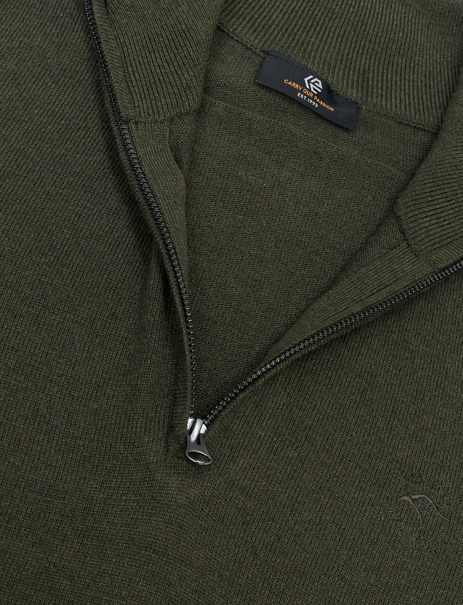 INDICODE - INPromille - pullover mit halbem reißverschluss - forest - 2