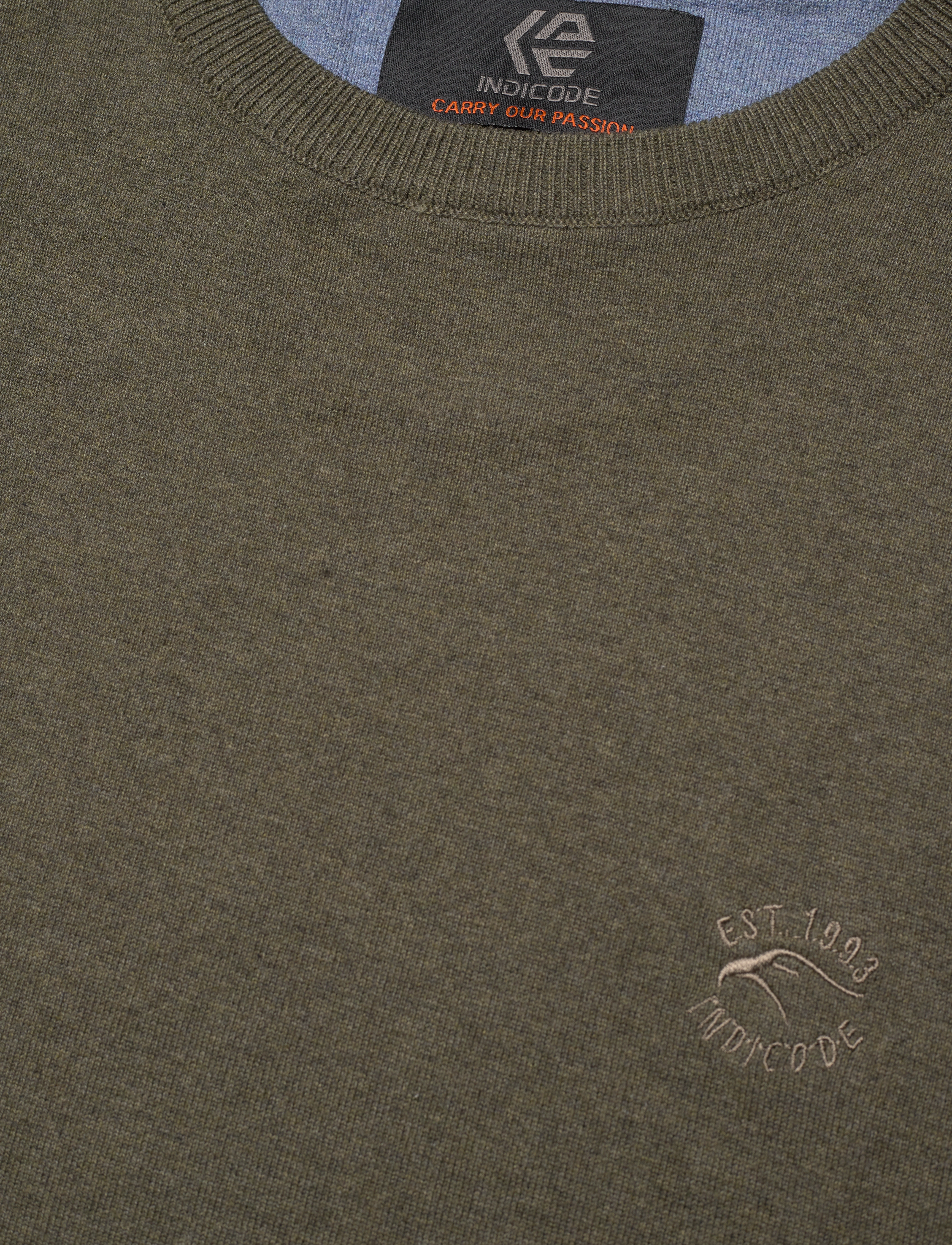 INDICODE - INAncona Crewneck - strik - army mix - 2