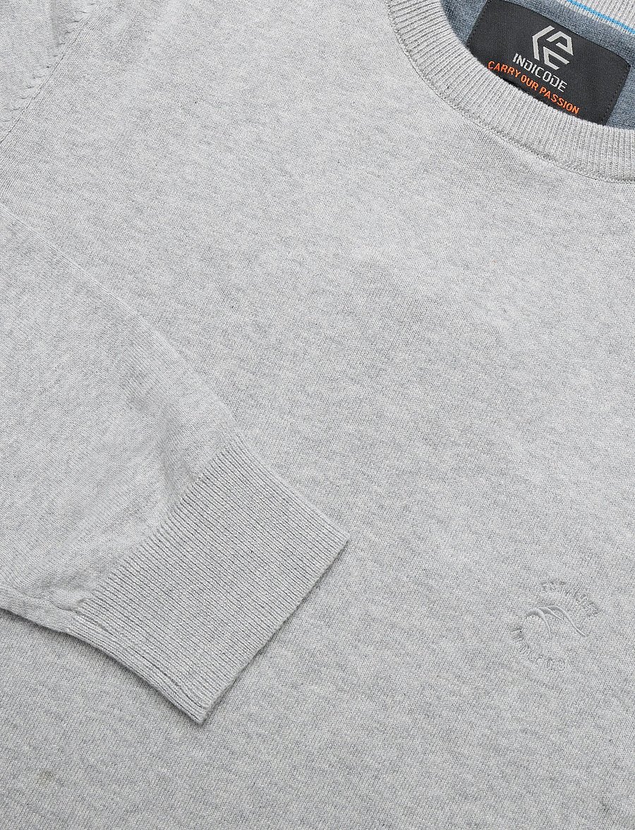 INDICODE - INAncona Crewneck - round necks - lt grey mix - 2