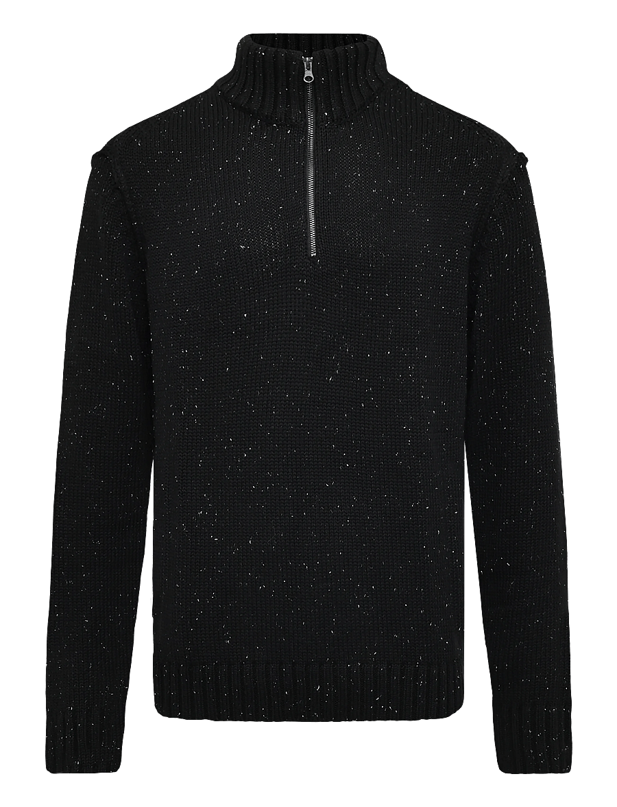 INDICODE - INOscarlo Zip - halfzip strik - black - 0