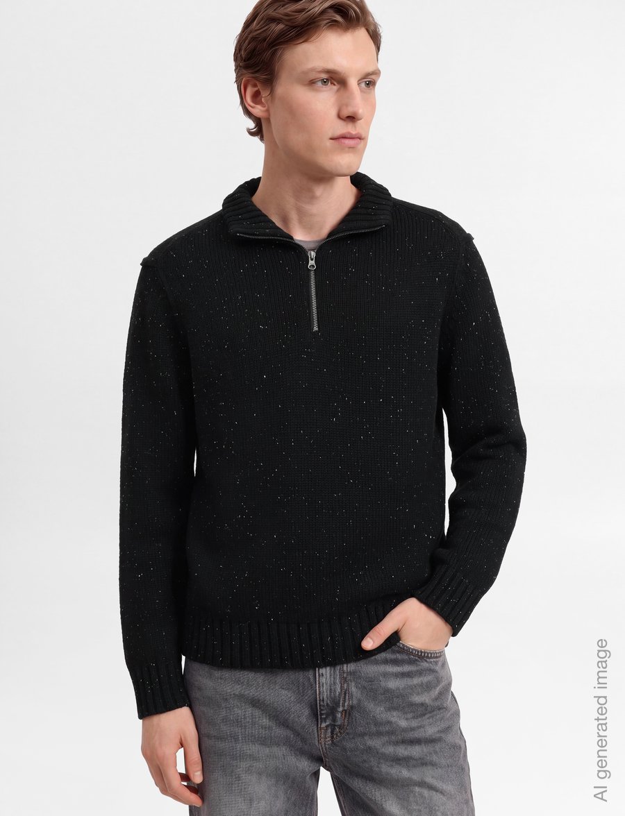 INDICODE - INOscarlo Zip - pullover mit halbem reißverschluss - black - 3