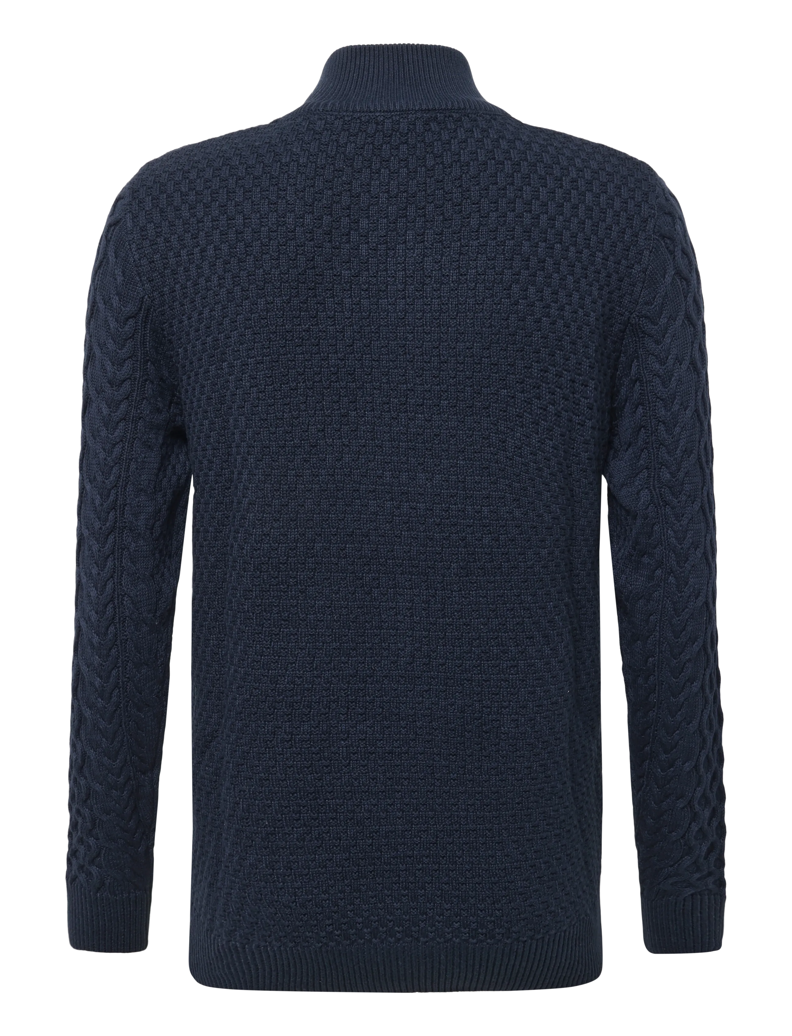 INDICODE - INFrej - pullover mit halbem reißverschluss - sky captain - 1