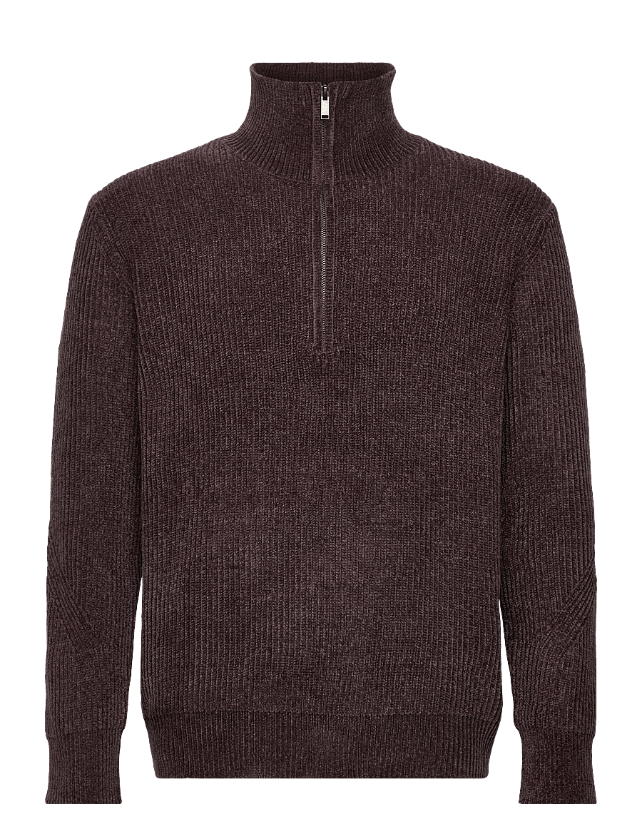 INDICODE - INHunch ½ Zip - pullover mit halbem reißverschluss - seal brown - 0