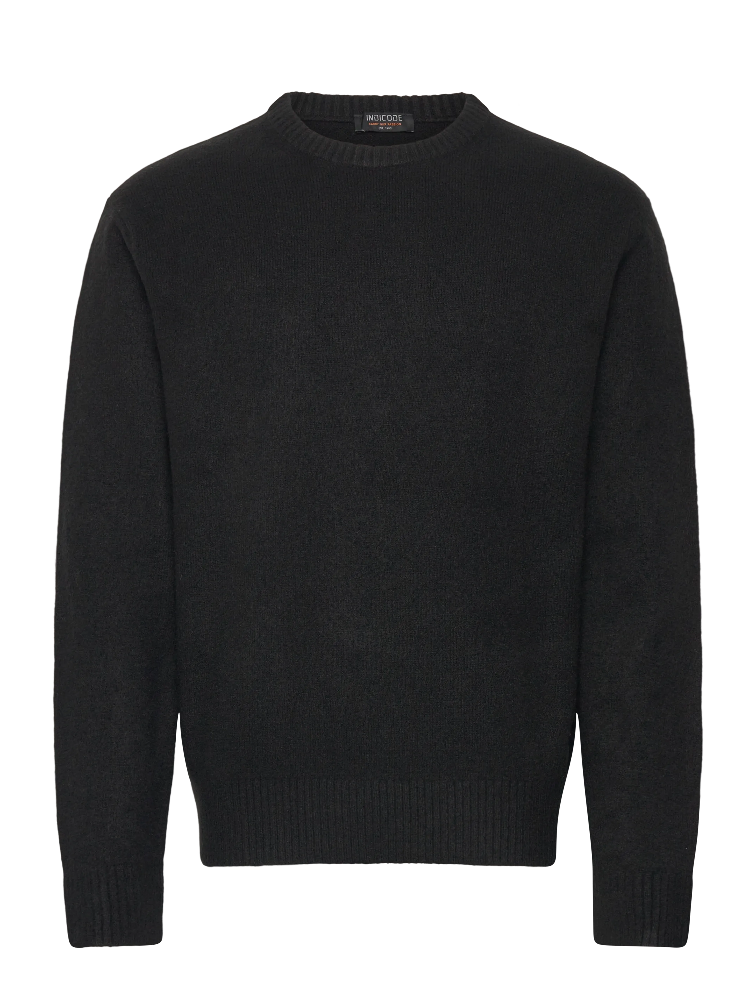 INDICODE Inbertrax O-Neck, Mænd, Rund Hals Sweater, Sort, Str: M