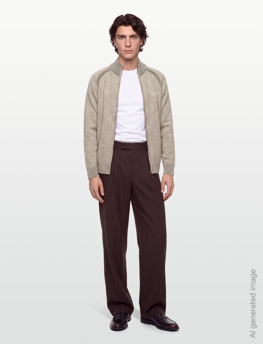 INDICODE - INFun cardigan - full zip jumpers - stone - 0