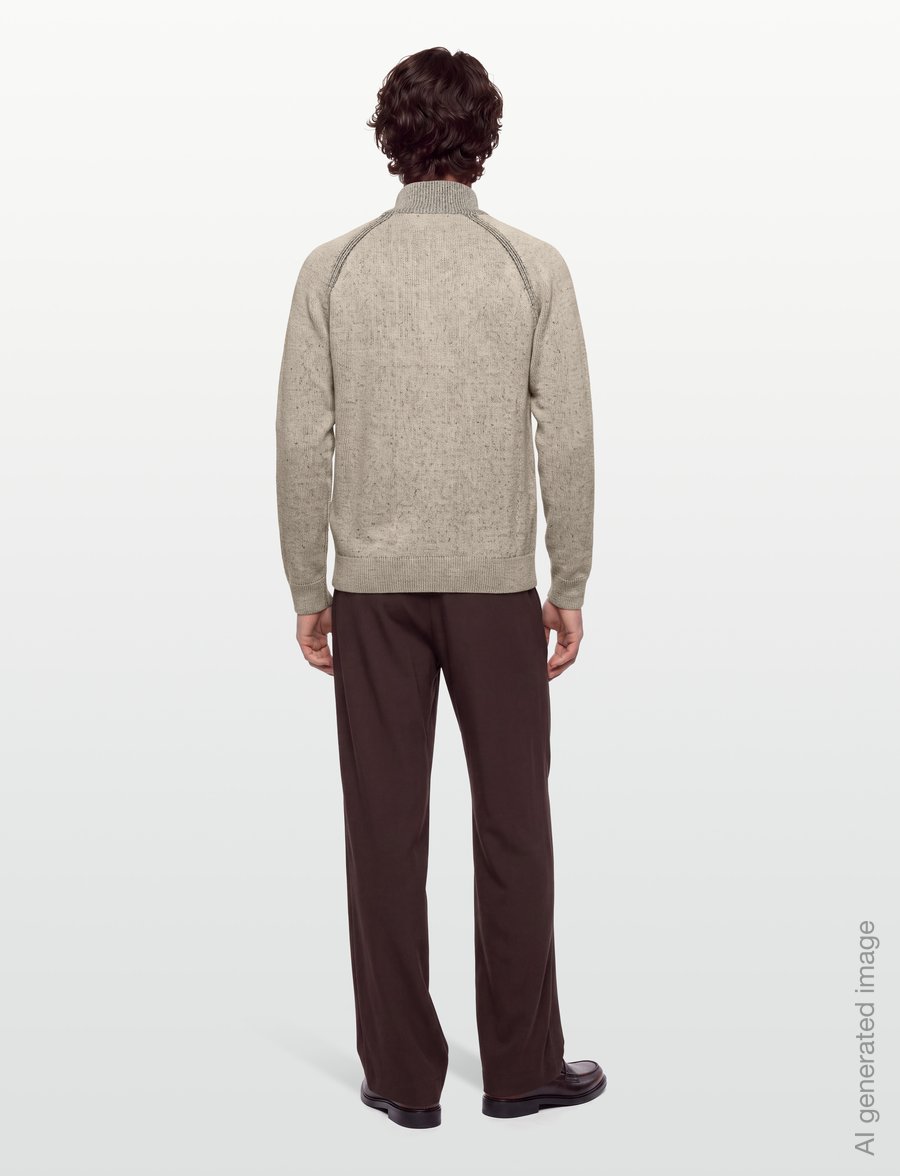 INDICODE - INFun cardigan - full zip jumpers - stone - 4