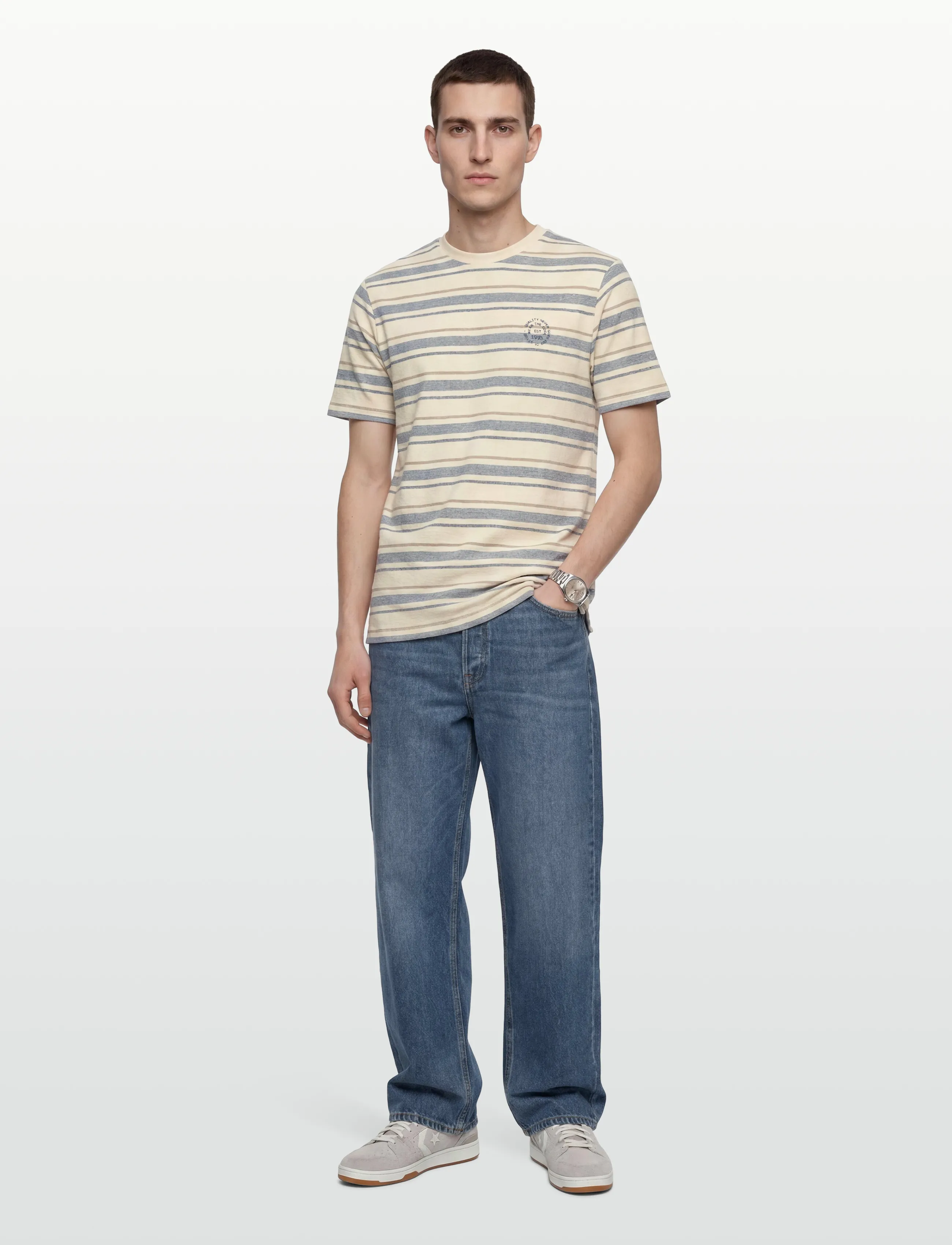 INDICODE Ineron, L, Multi/patterned, T-Shirts > Kortærmede, Herre