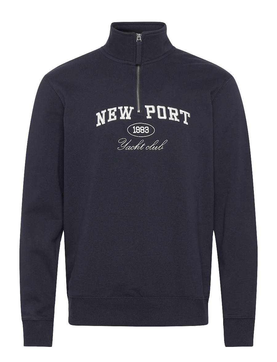 INDICODE - INRussel half zip sweat - halfzip strik - sky captain - 1