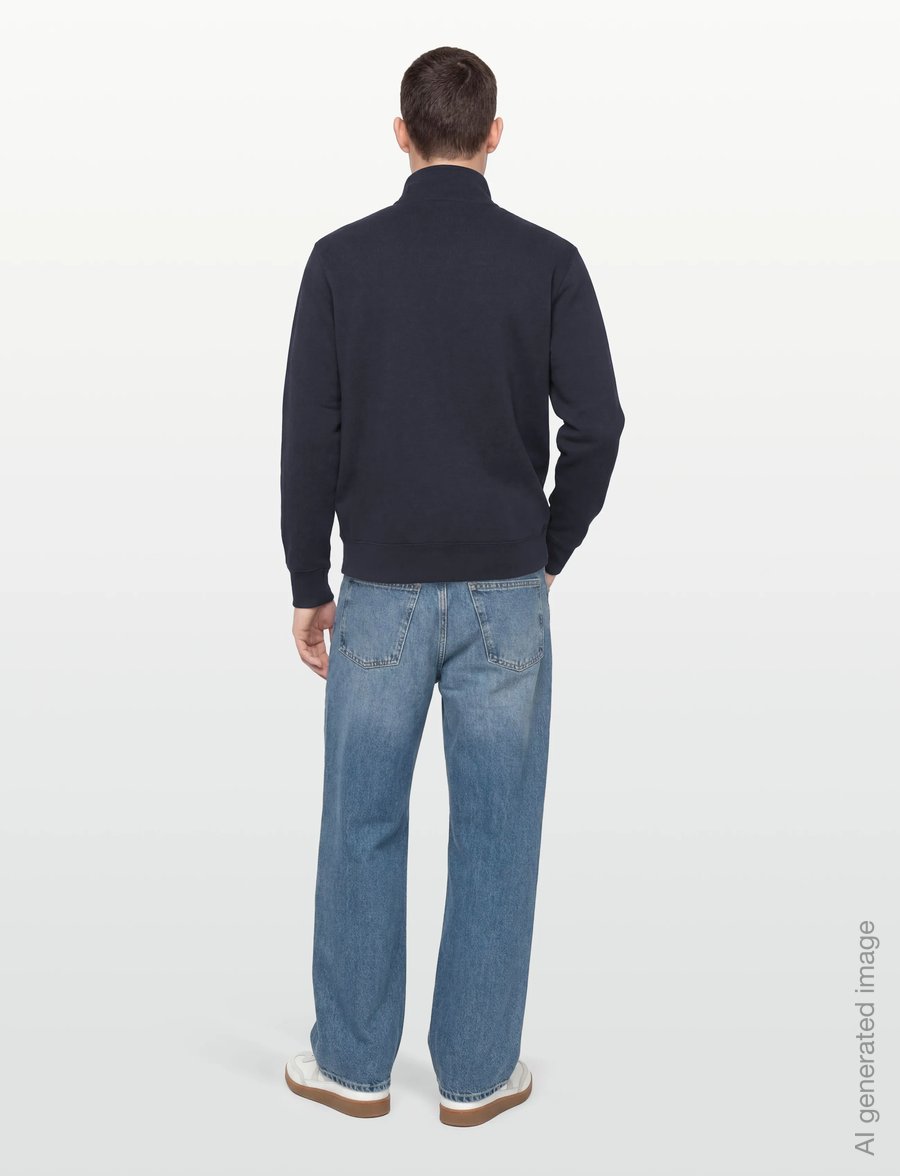 INDICODE - INRussel half zip sweat - halfzip strik - sky captain - 4