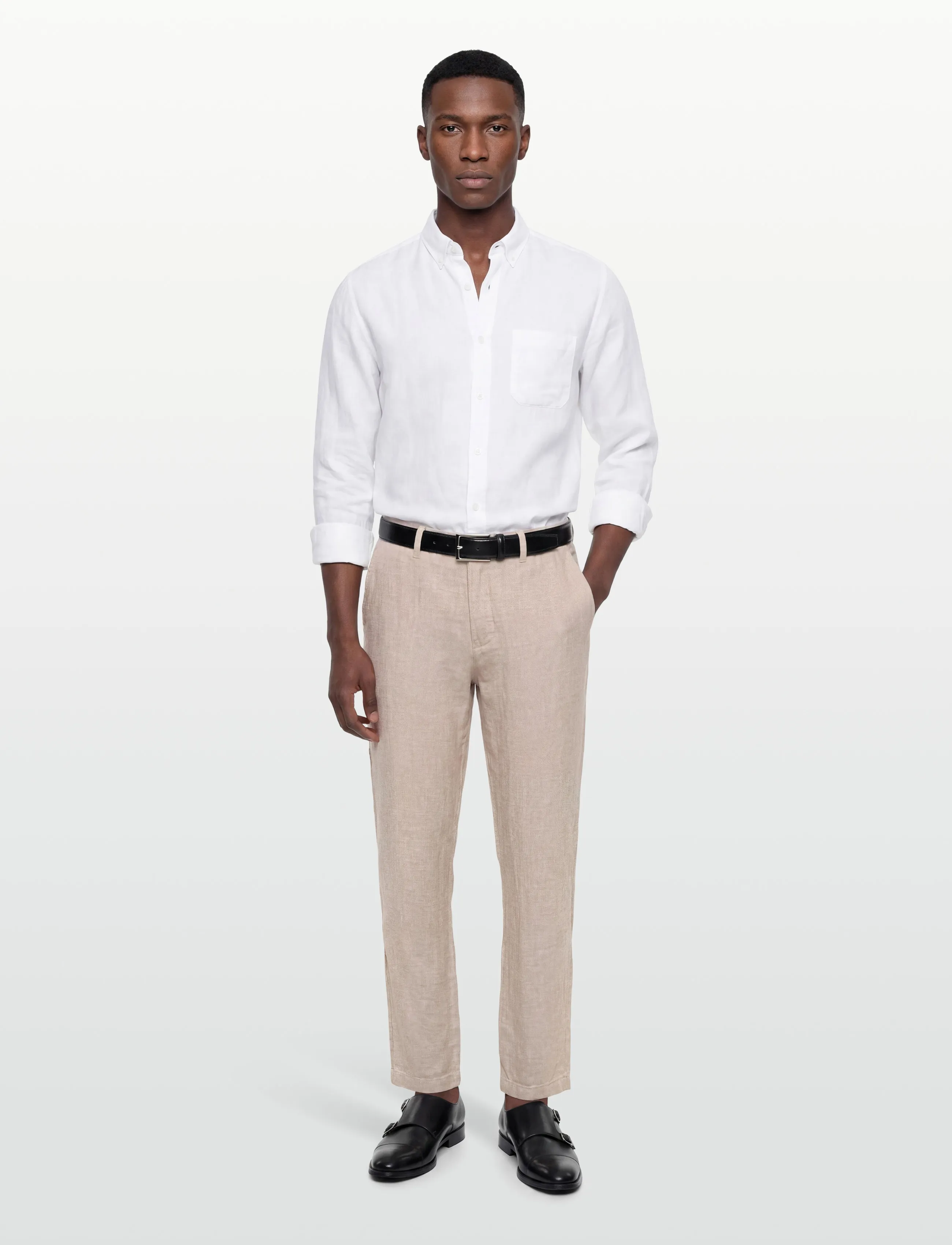 INDICODE INTrope Pants - Linnebyxor - FOG / beige