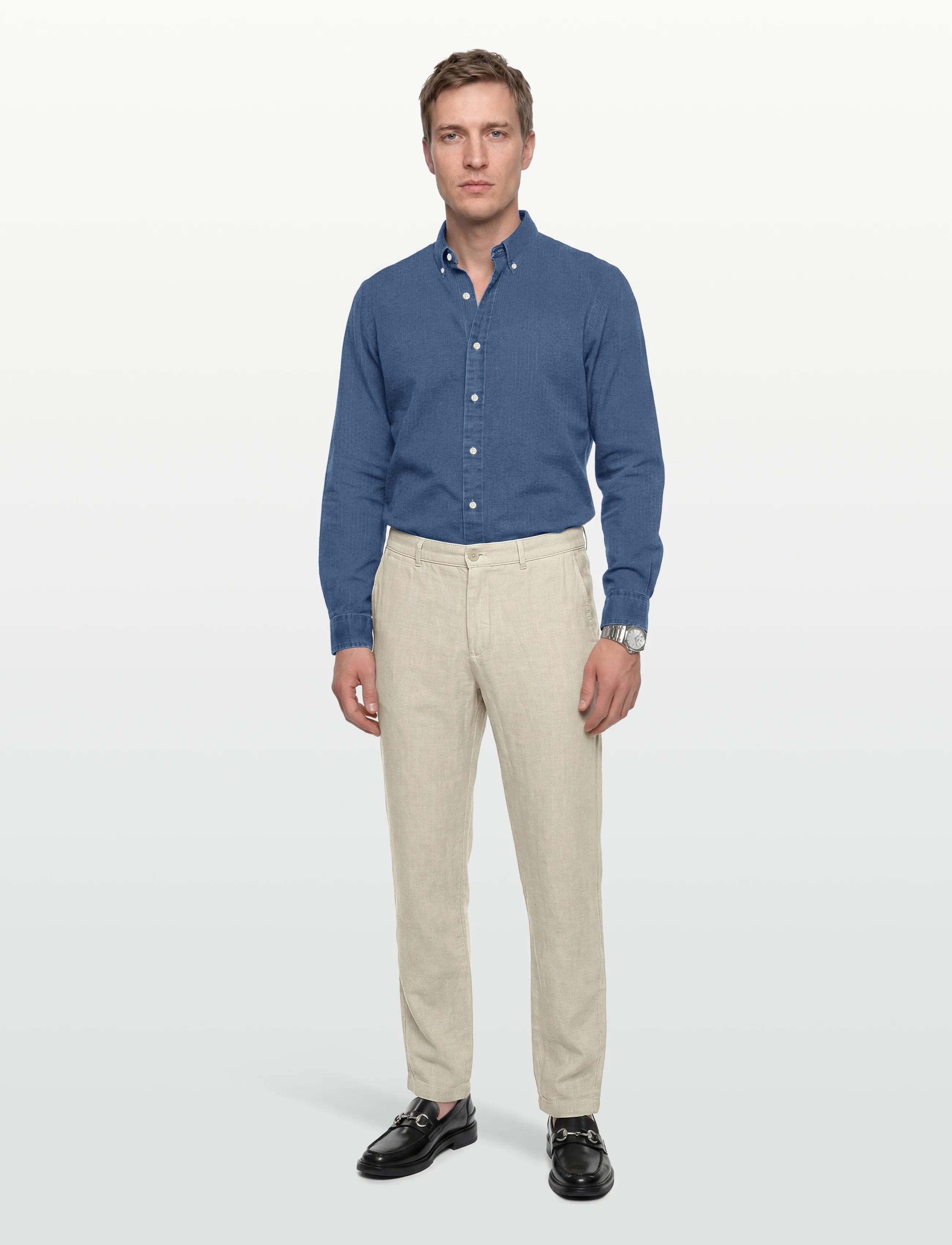 INDICODE INTrope Pants - Leinenhosen - STONE / cream