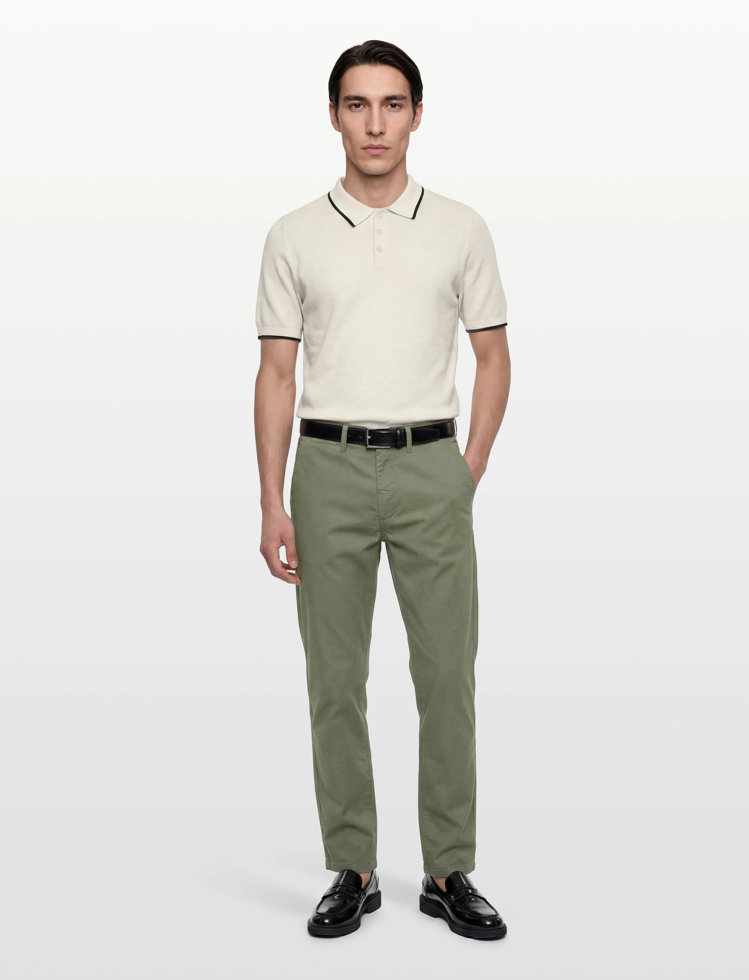 INDICODE INSpring Pants - Chinos - SEA SPRAY / khaki/green
