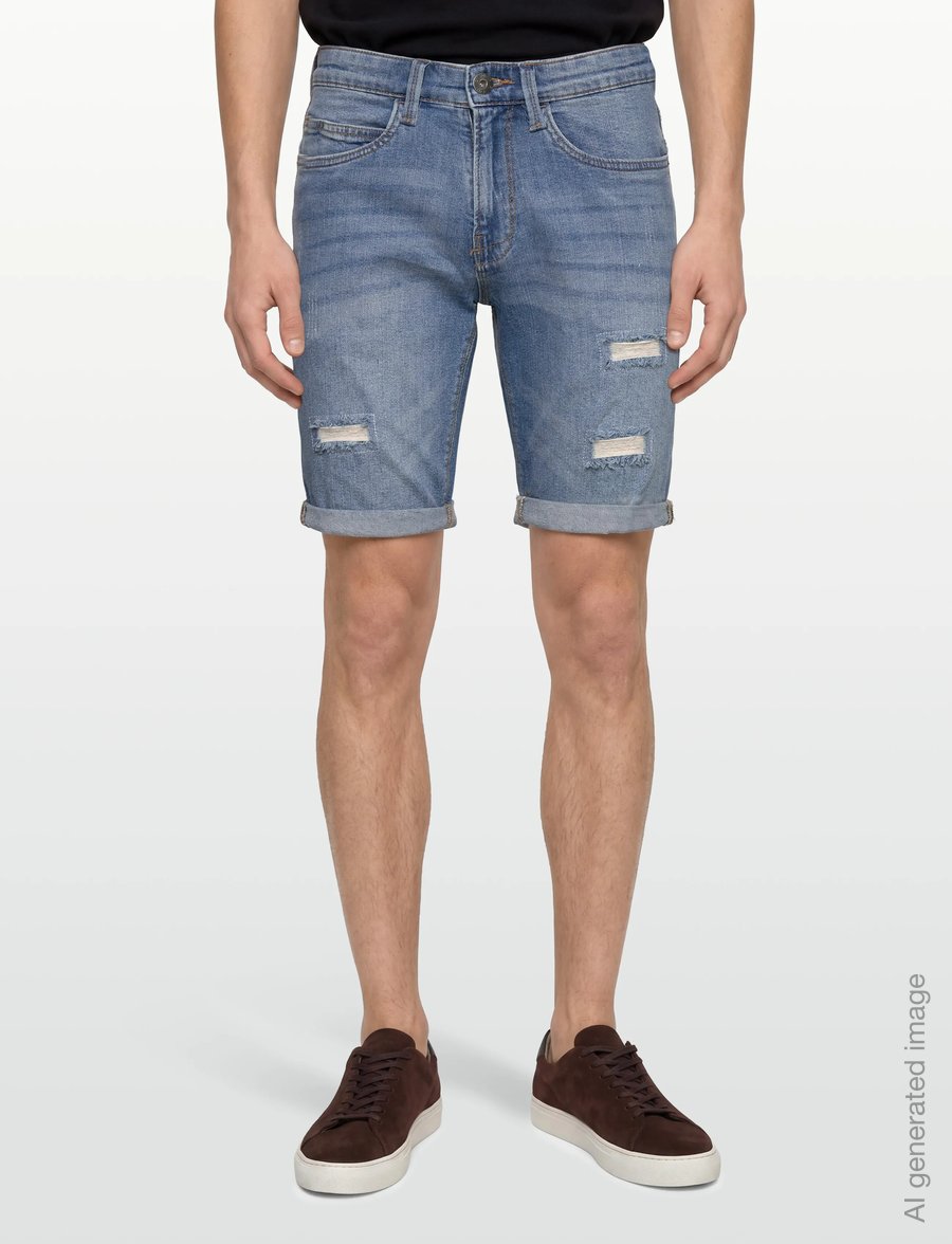 INDICODE - INKaden Holes - jeansshorts - blue wash - 3