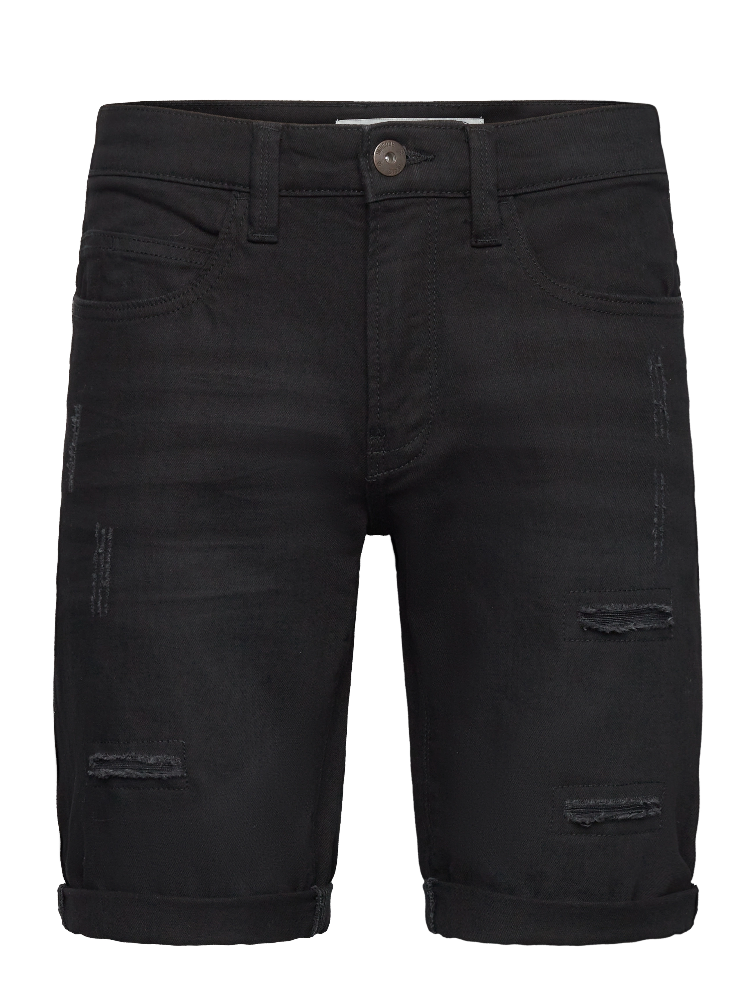 INDICODE Inkaden Holes, S, Shorts, Schwarz - Denim, Männerswear