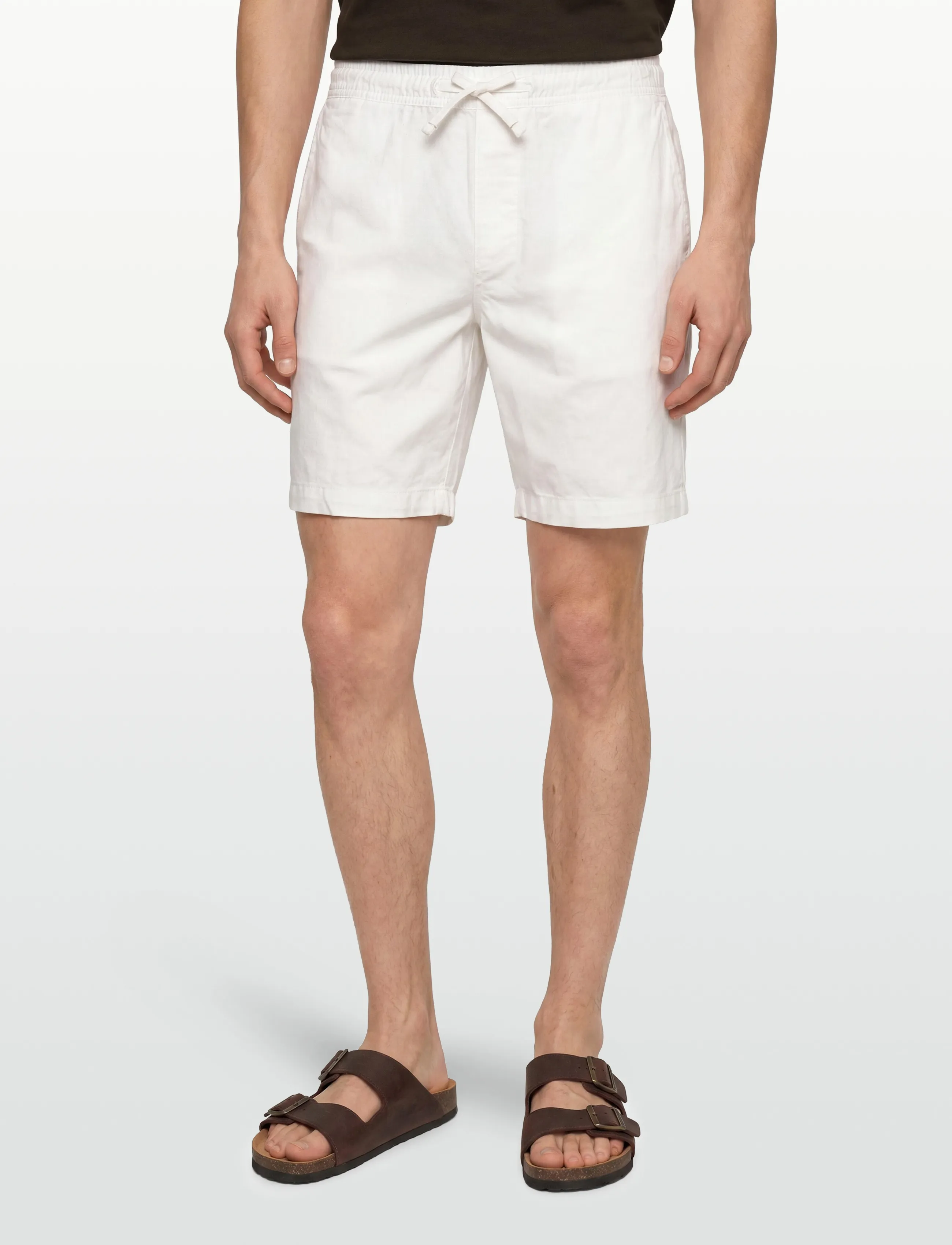 INDICODE - INWamo - linneshorts - offwhite - 3