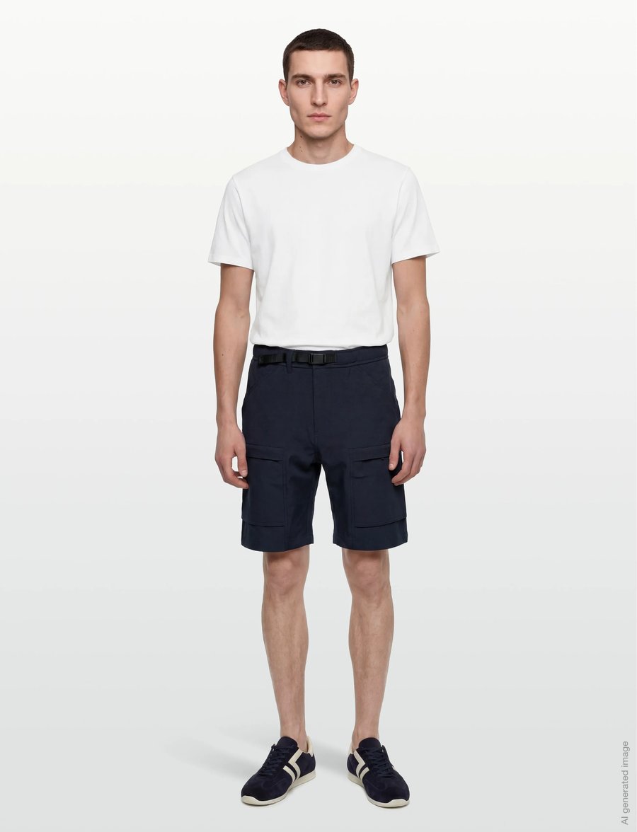INDICODE - INRomant shorts - lühikesed kargopüksid - sky captain - 0